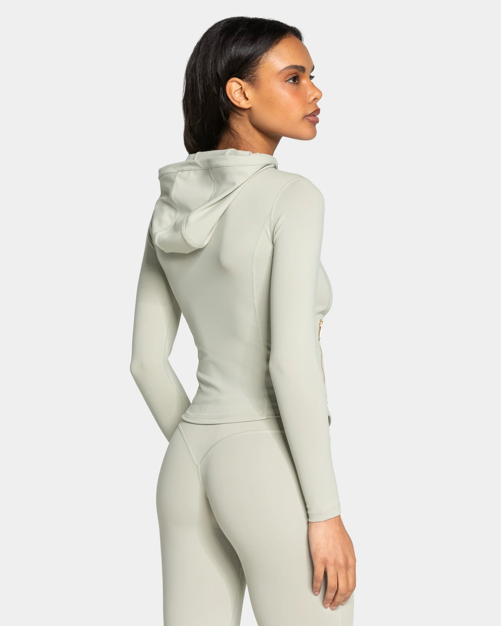 Allrounder Shaping Hooded Zip Jacke "Pistachio - Gold" - Image 2
