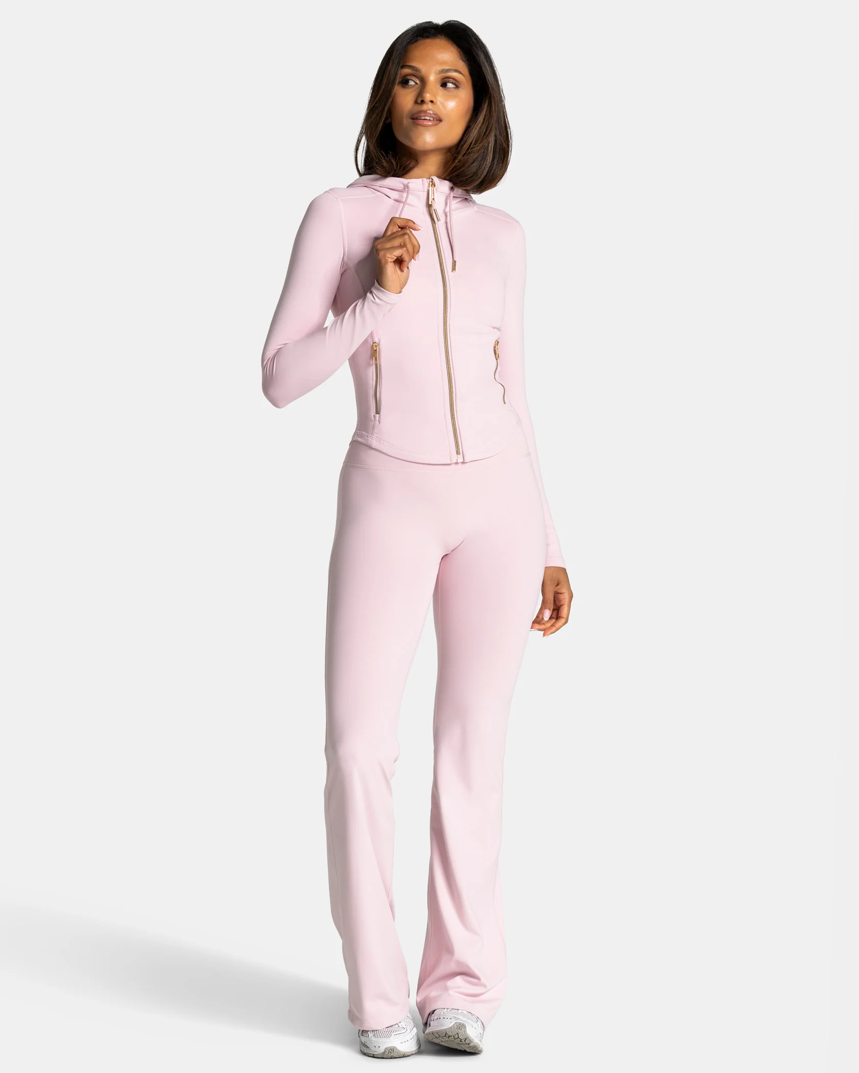 Allrounder Shaping Hooded Zip Jacke "Rosa - Gold" - Image 3