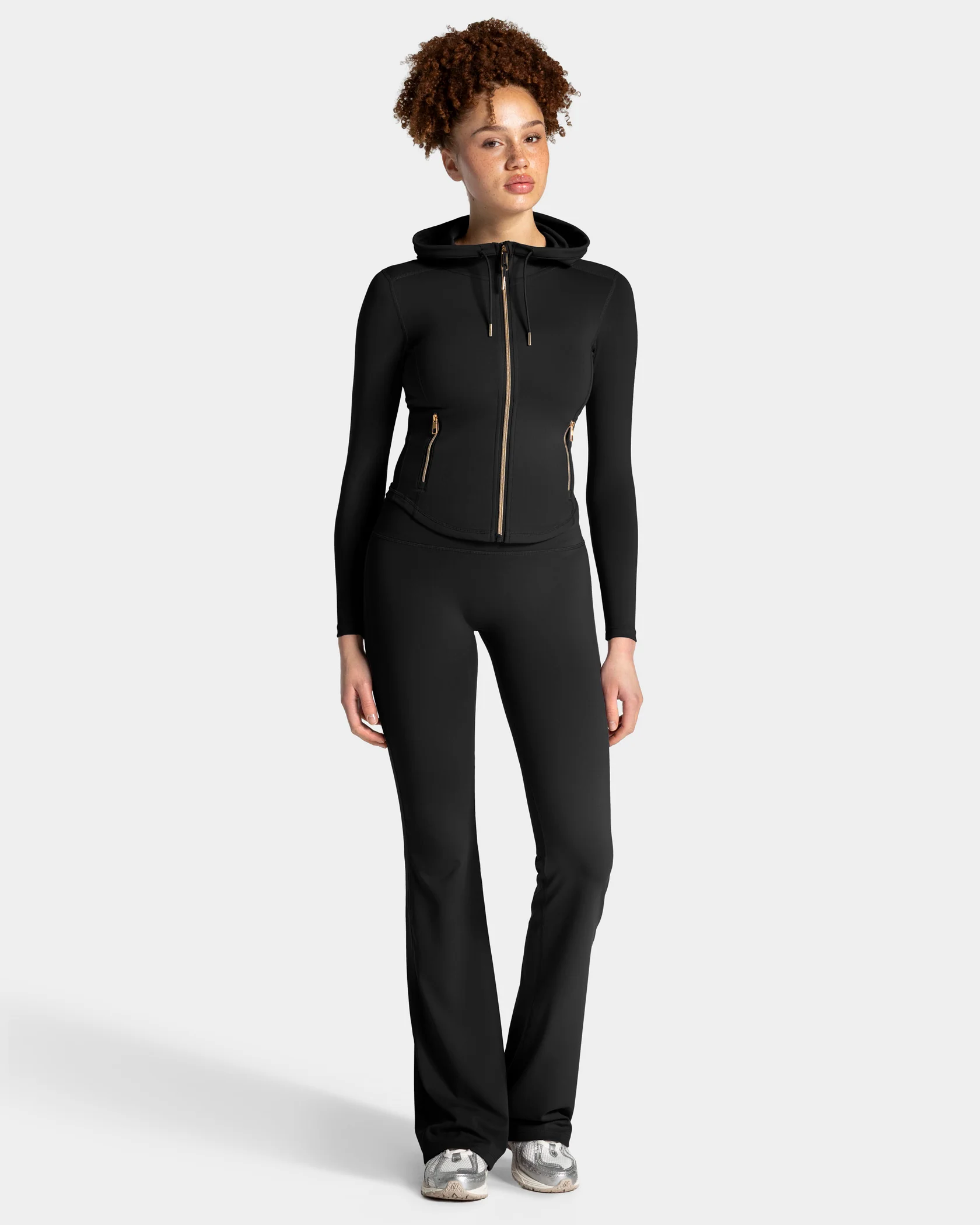Allrounder Shaping Hooded Zip Jacke "Schwarz - Gold" - Image 3