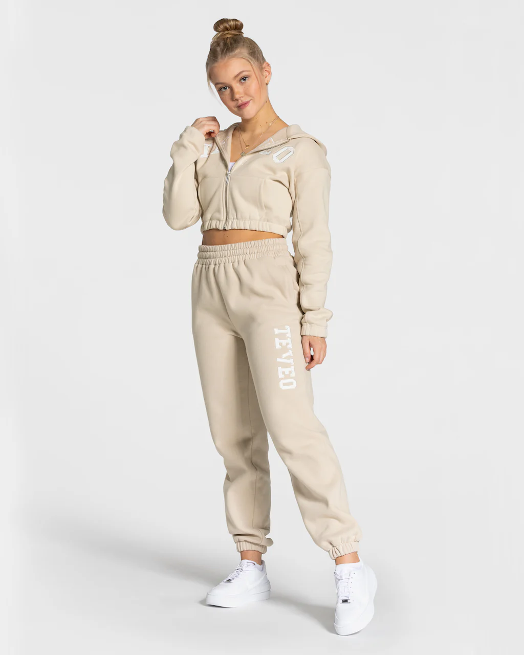 College Zip Hoodie "Beige" - Image 3