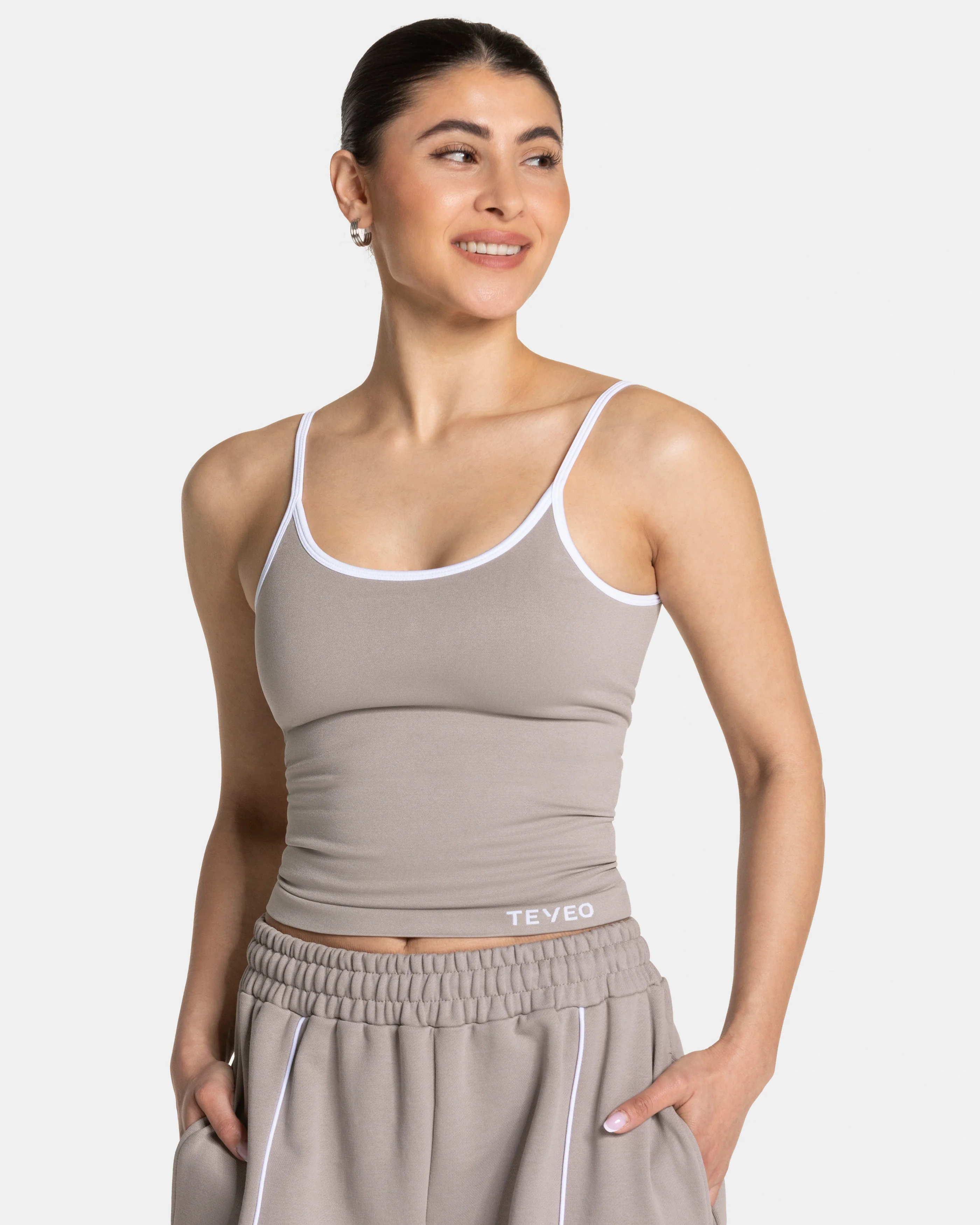 Contrastline Cami Top "Stone"