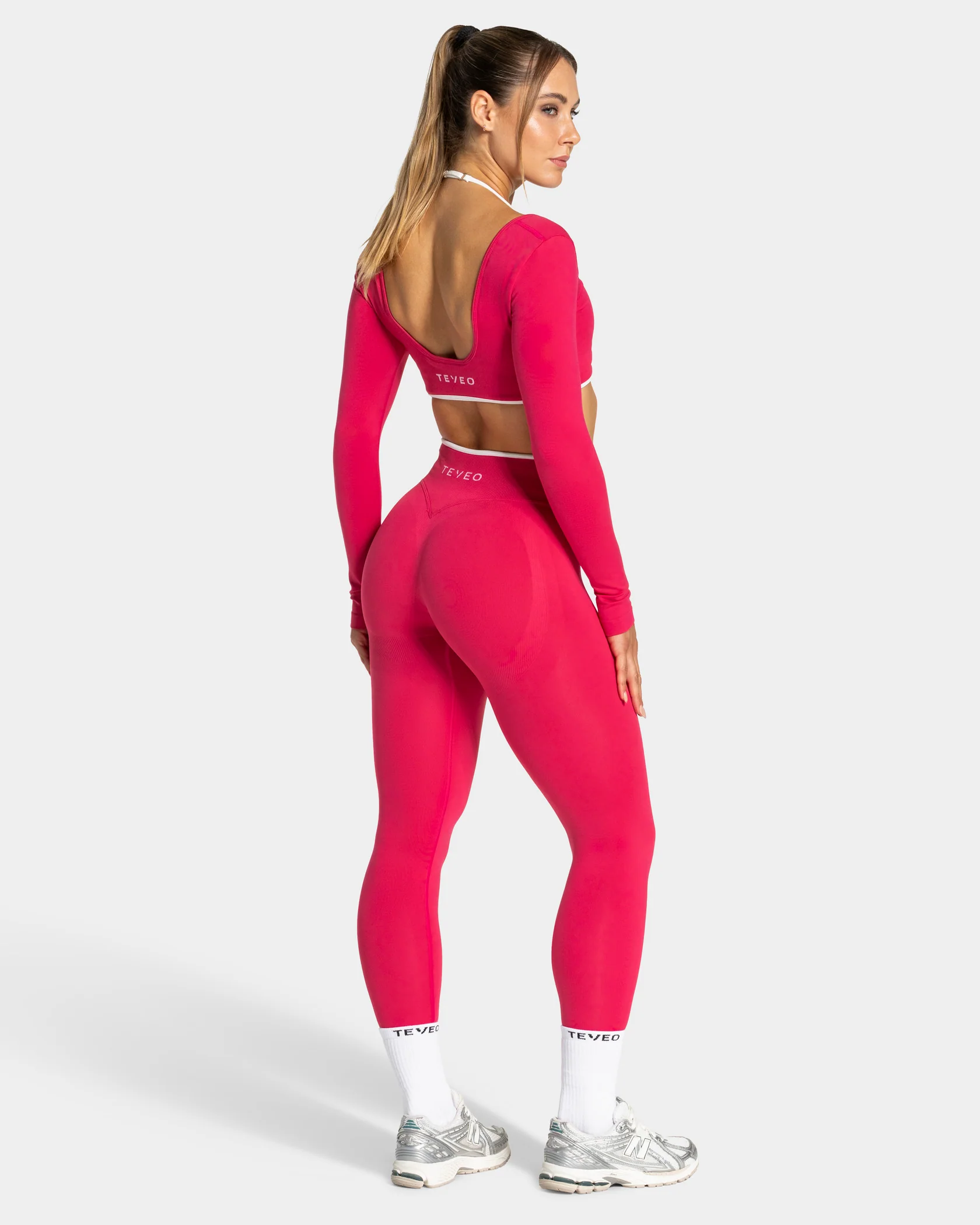 Contrastline Leggings "Berry" - Image 5