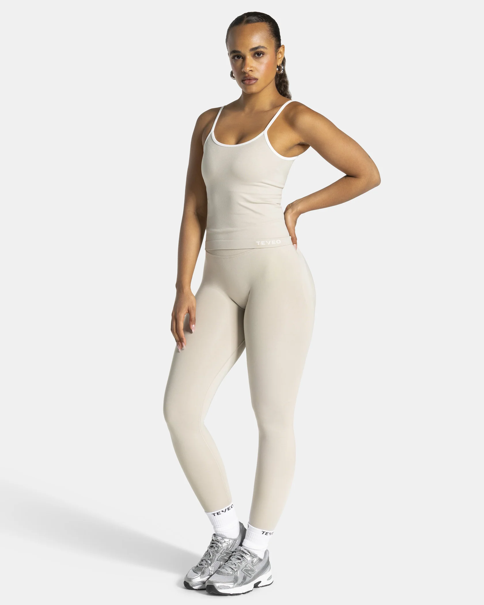 Contrastline Leggings "Cream" - Image 3