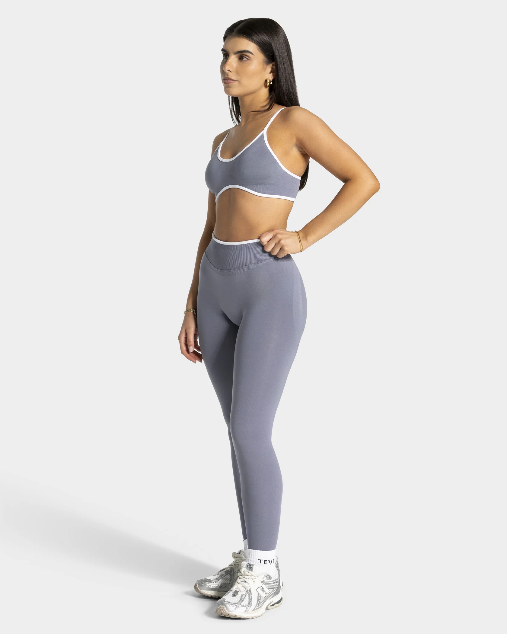 Contrastline Leggings "Eisgrau" - Image 3