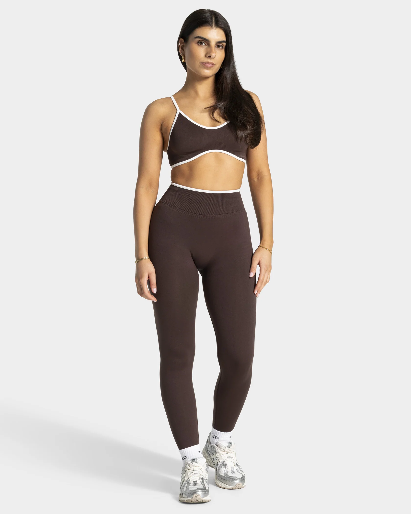 Contrastline Leggings "Espresso" - Image 3