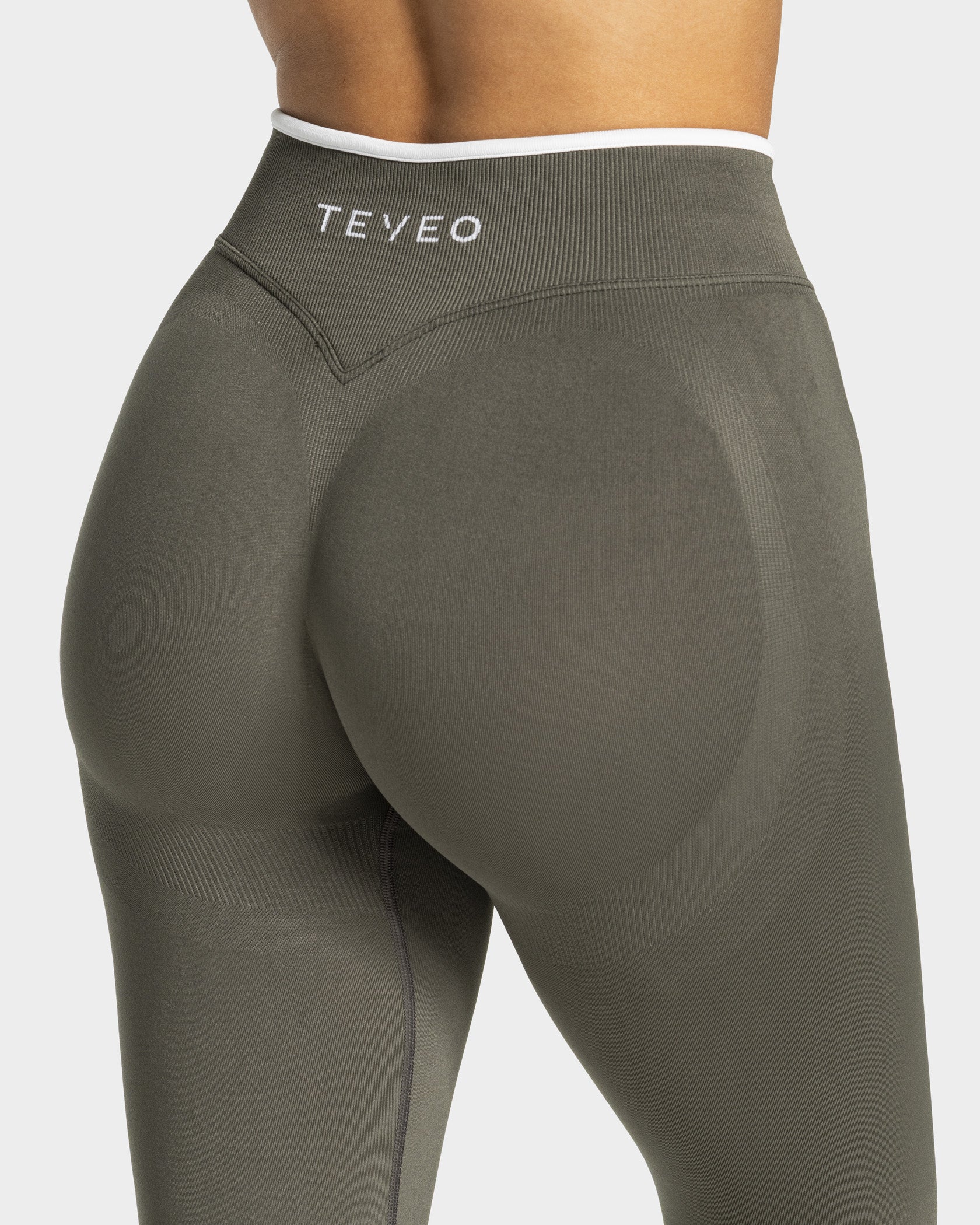 Contrastline Leggings "Khaki" - Image 4