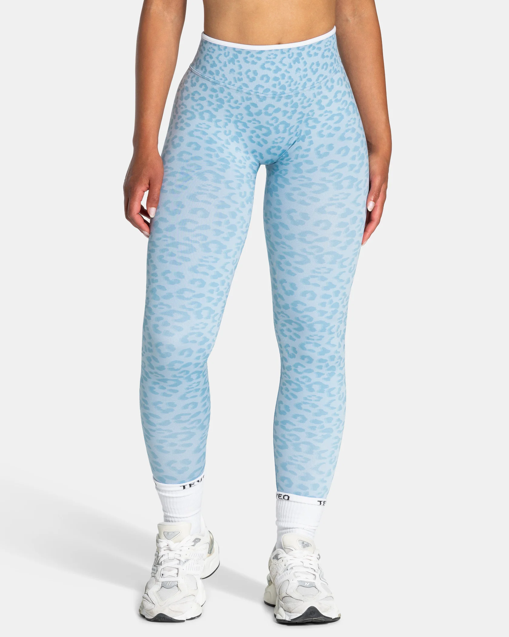 Contrastline Leggings "Leo Babyblau"