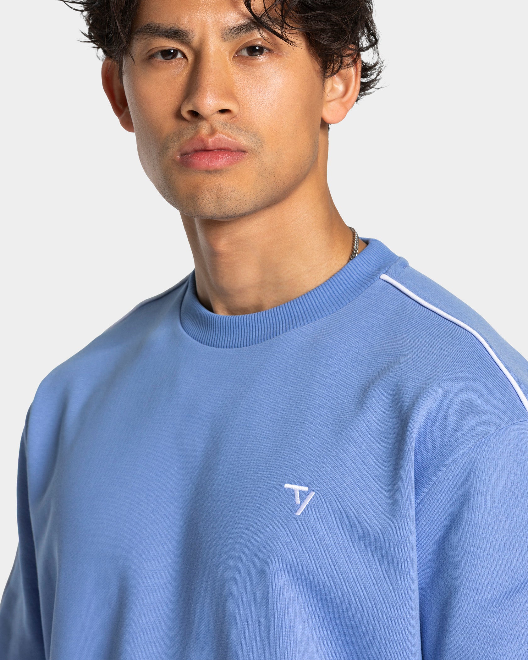 Contrastline Oversized T-Shirt "Azure" - Image 4