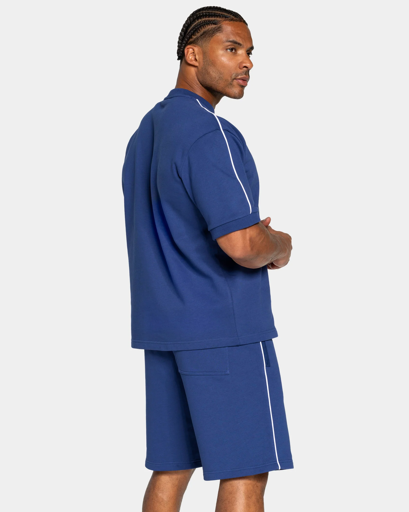 Contrastline Oversized T-Shirt "Indigo" - Image 2