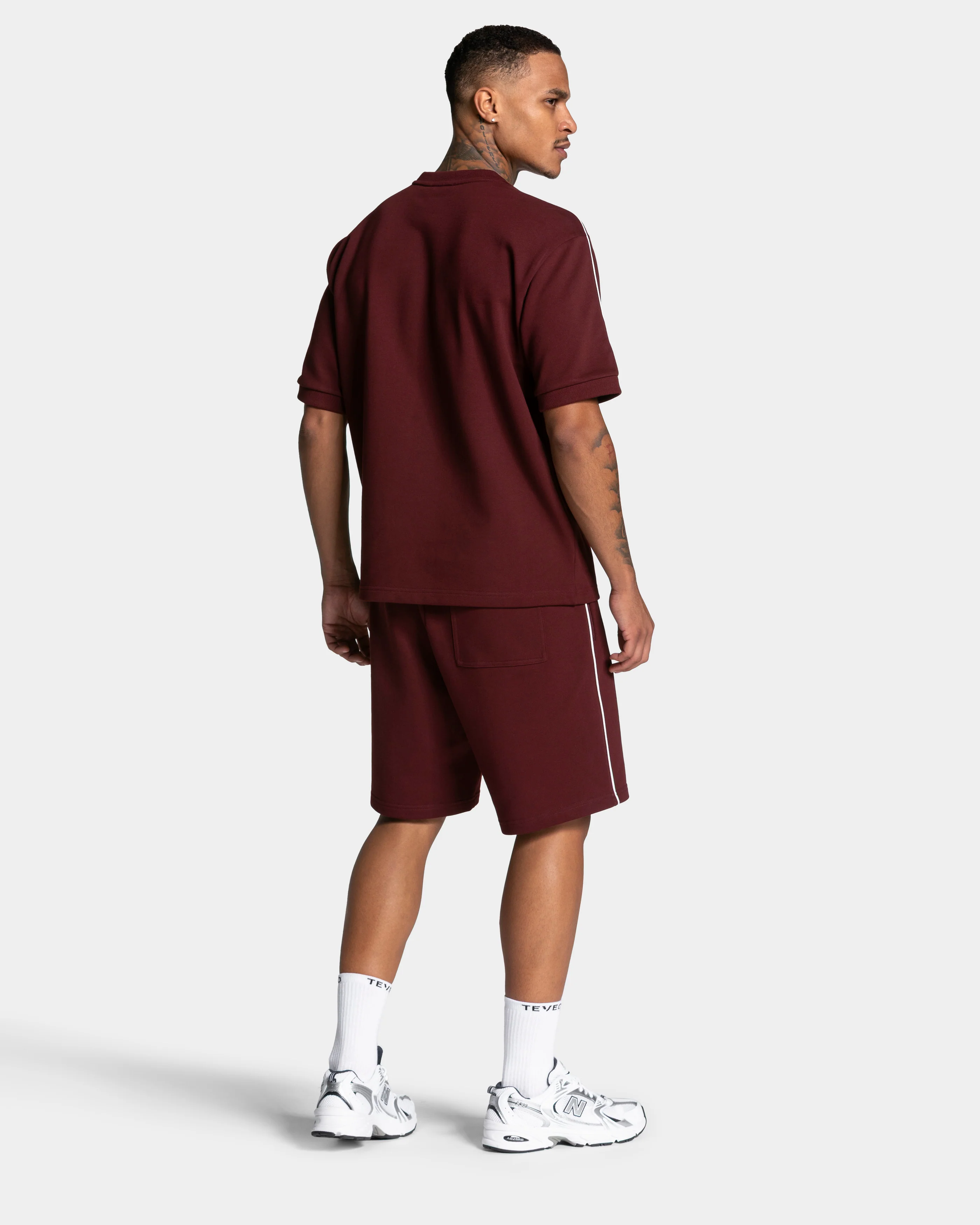 Contrastline Oversized T-Shirt "Weinrot" - Image 5