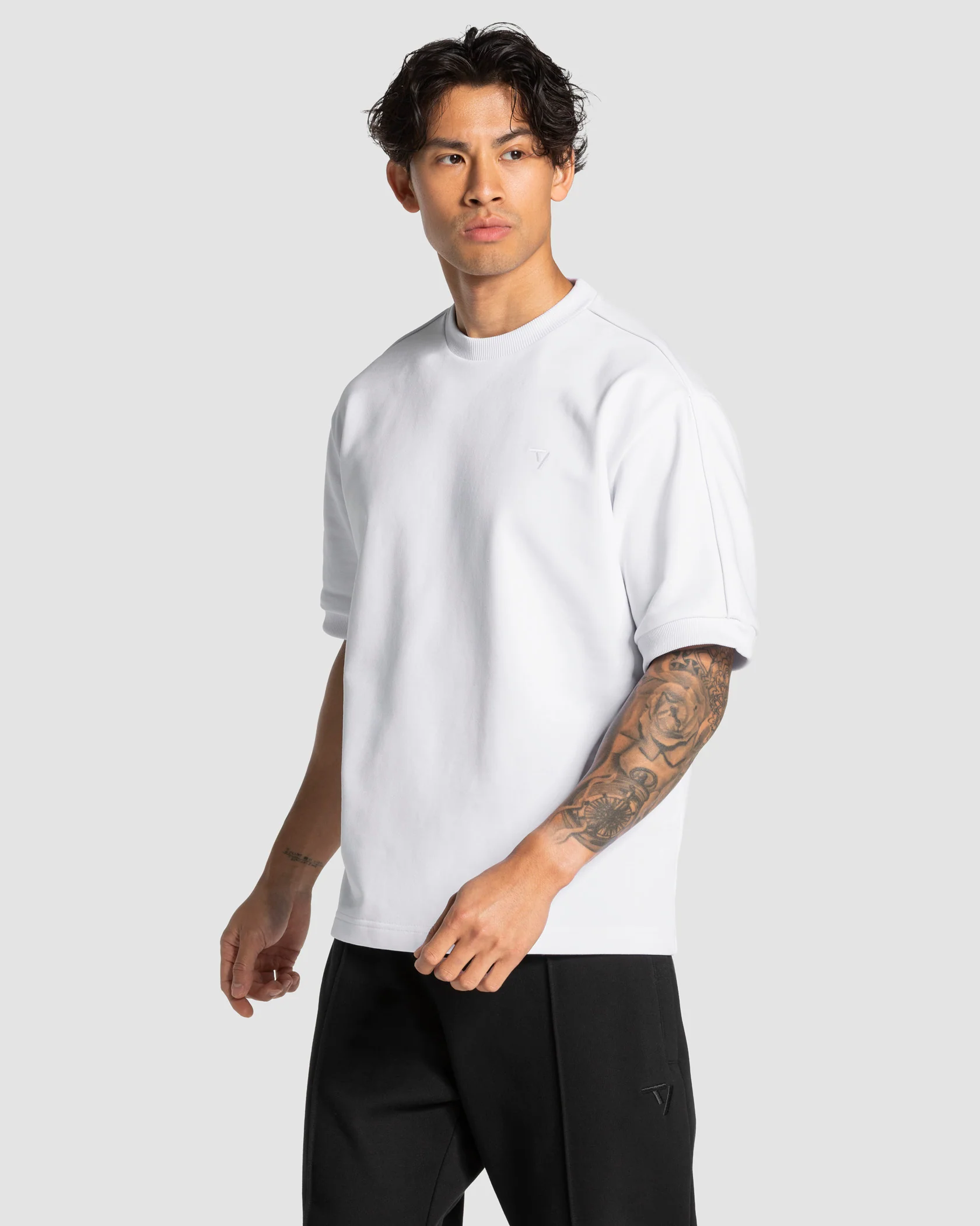 Contrastline Oversized T-Shirt "Weiß"