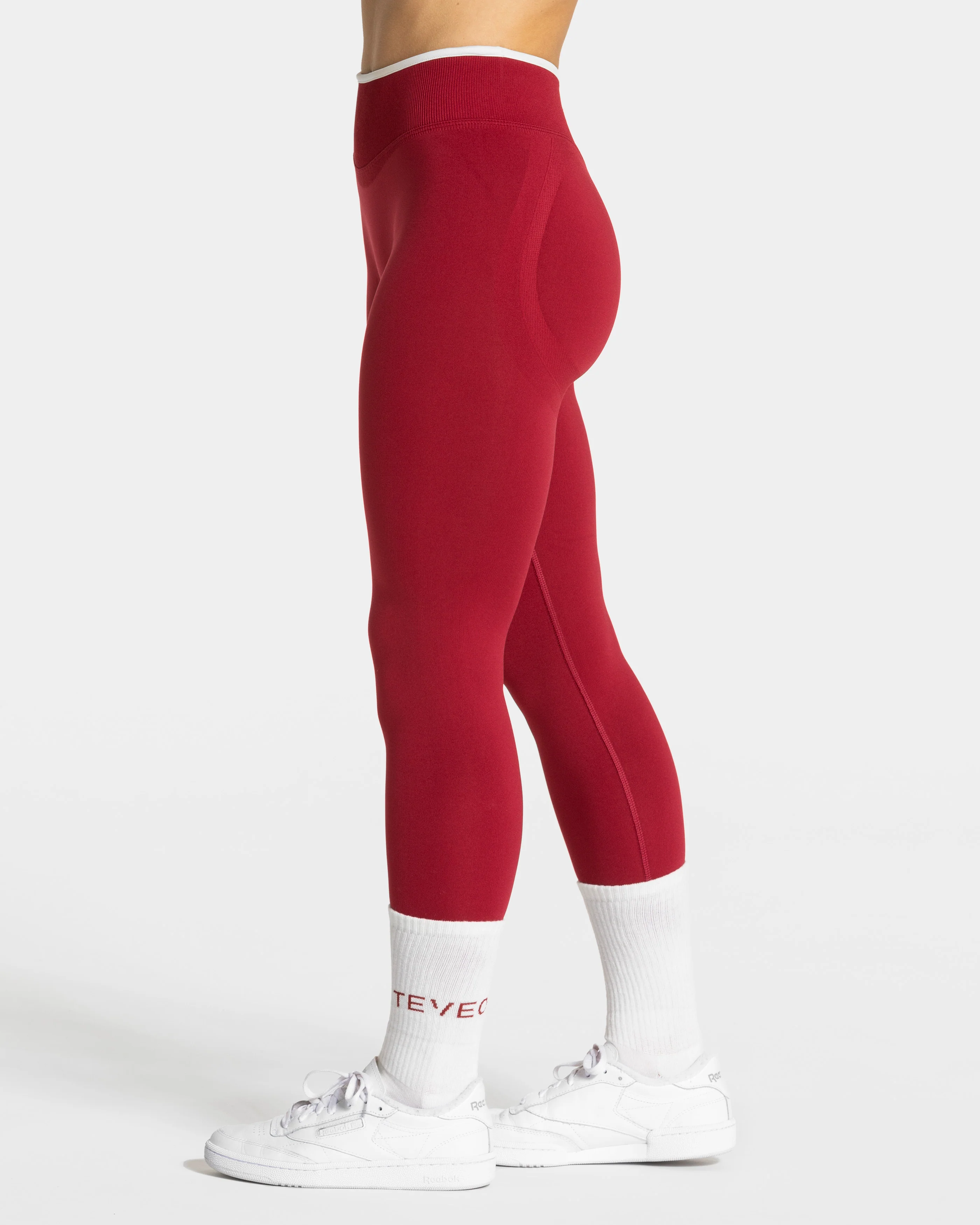 Contrastline Sculpt Scrunch Leggings "Cherry" - Image 2