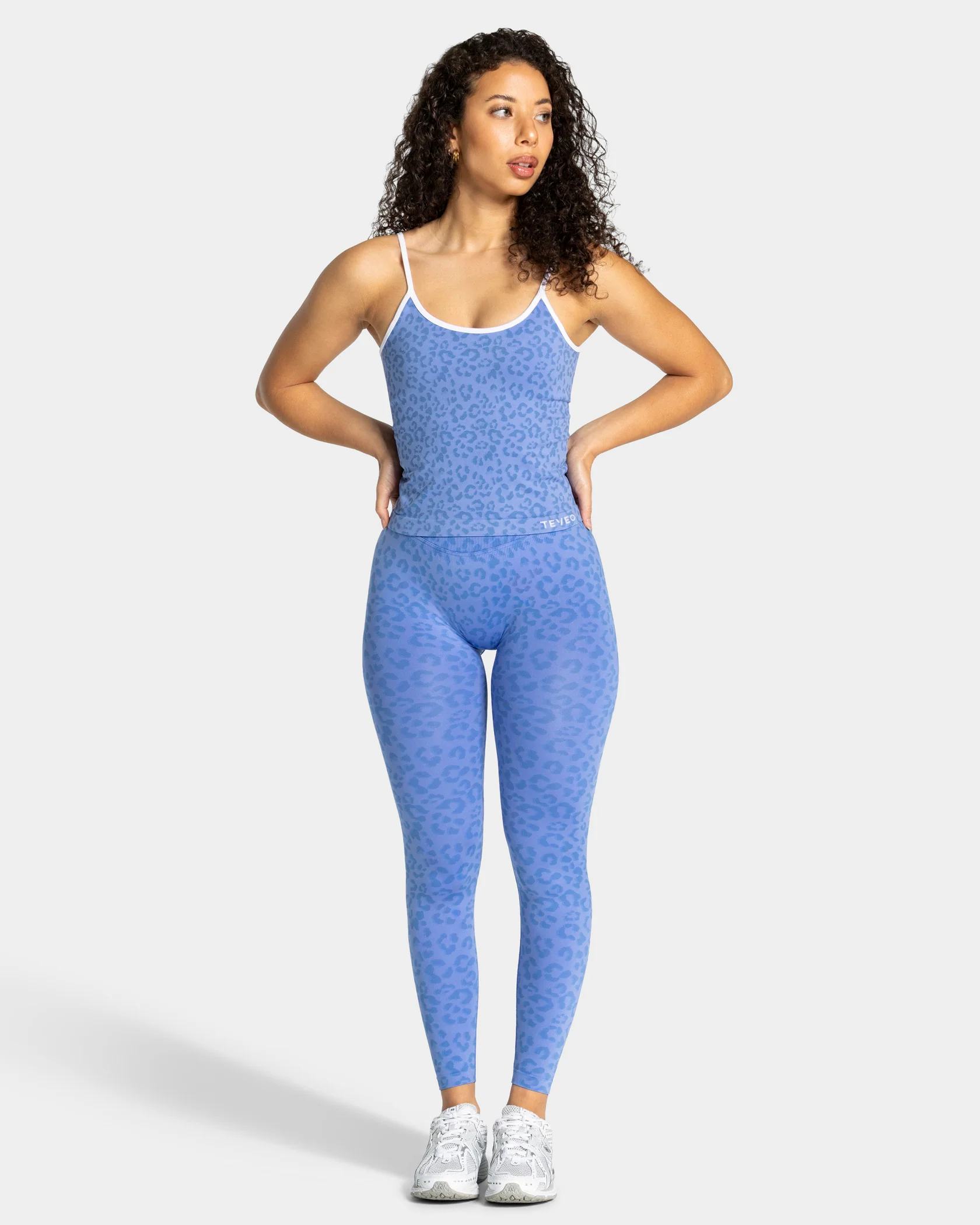 Contrastline Sculpt Scrunch Leggings "Leo Azure" - Image 3