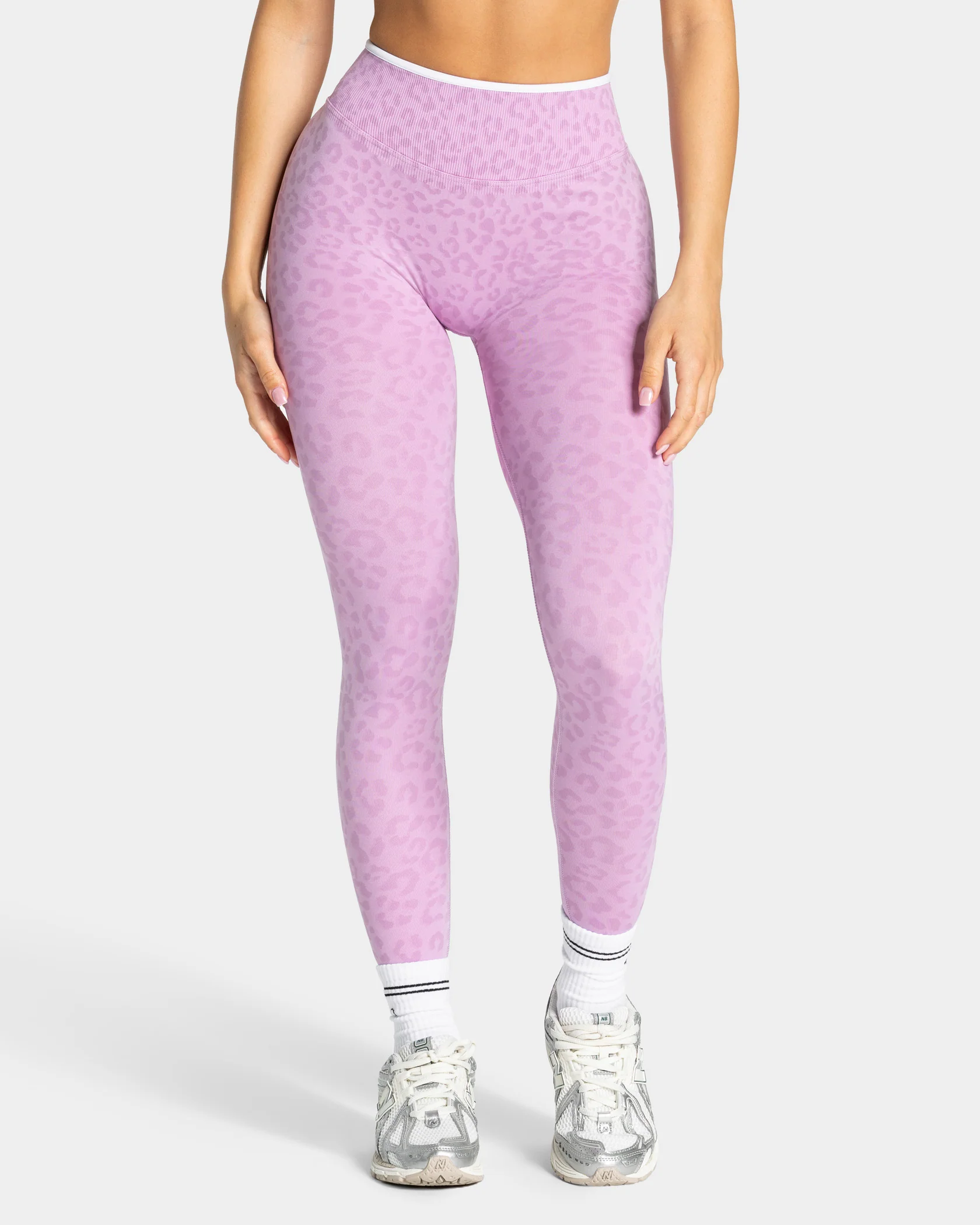 Contrastline Sculpt Scrunch Leggings "Leo Orchid" - Image 2