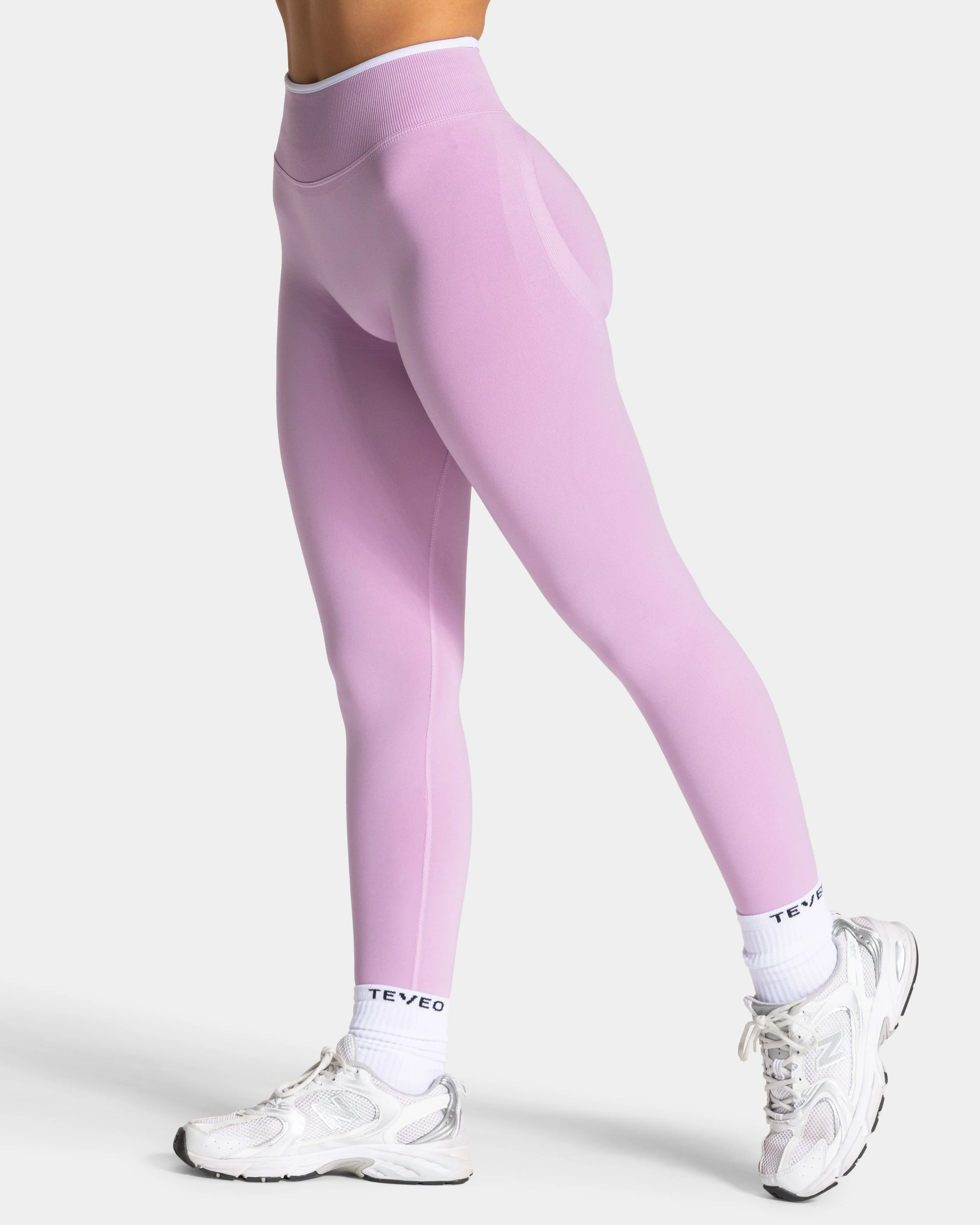Contrastline Sculpt Scrunch Leggings "Orchid" - Image 2