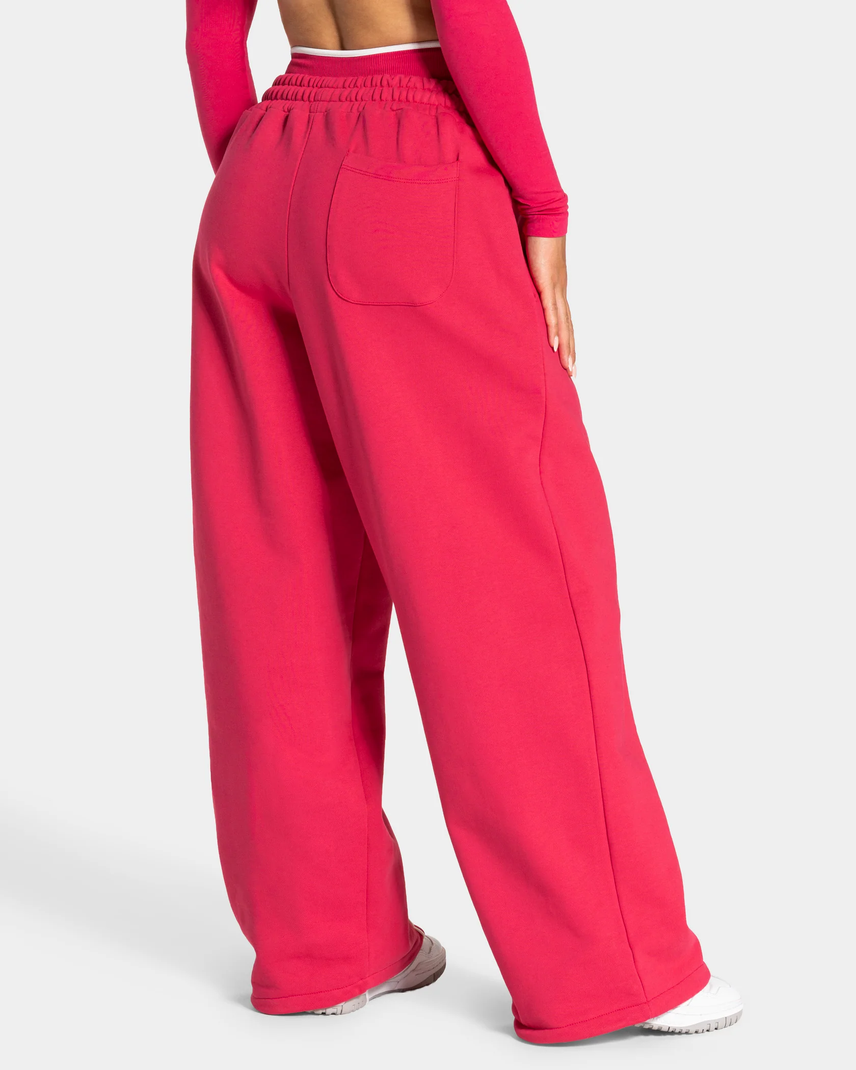 Contrastline Wide Leg Jogger "Berry" - Image 2