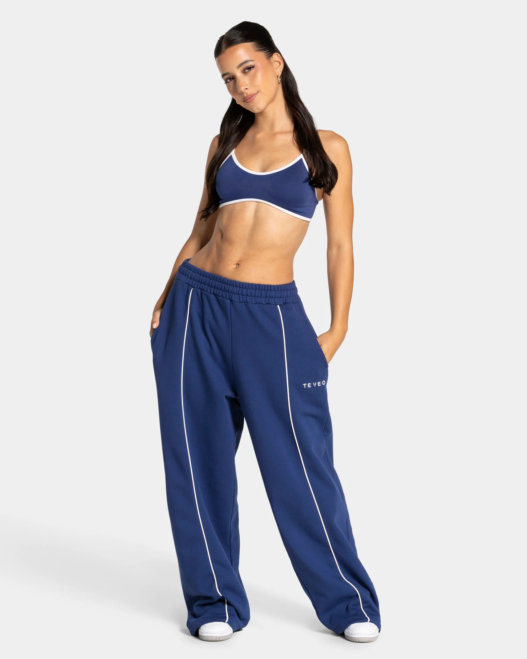 Contrastline Wide Leg Jogger "Indigo" - Image 3