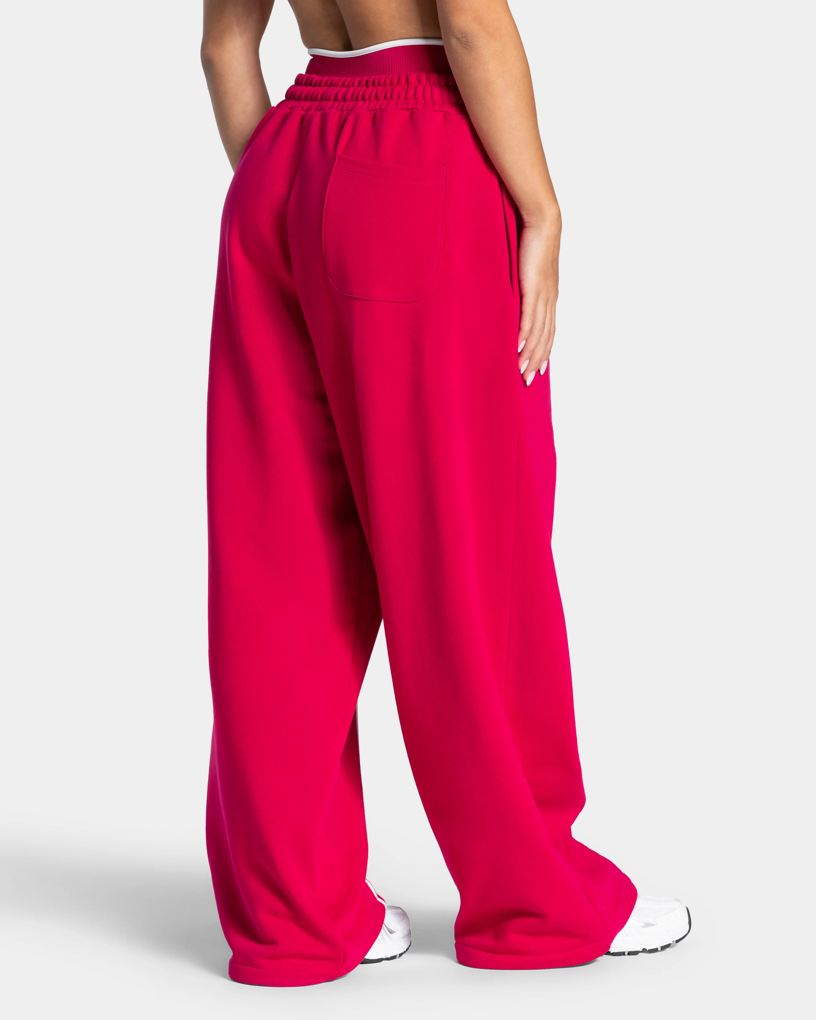 Contrastline Wide Leg Jogger "Raspberry" - Image 2