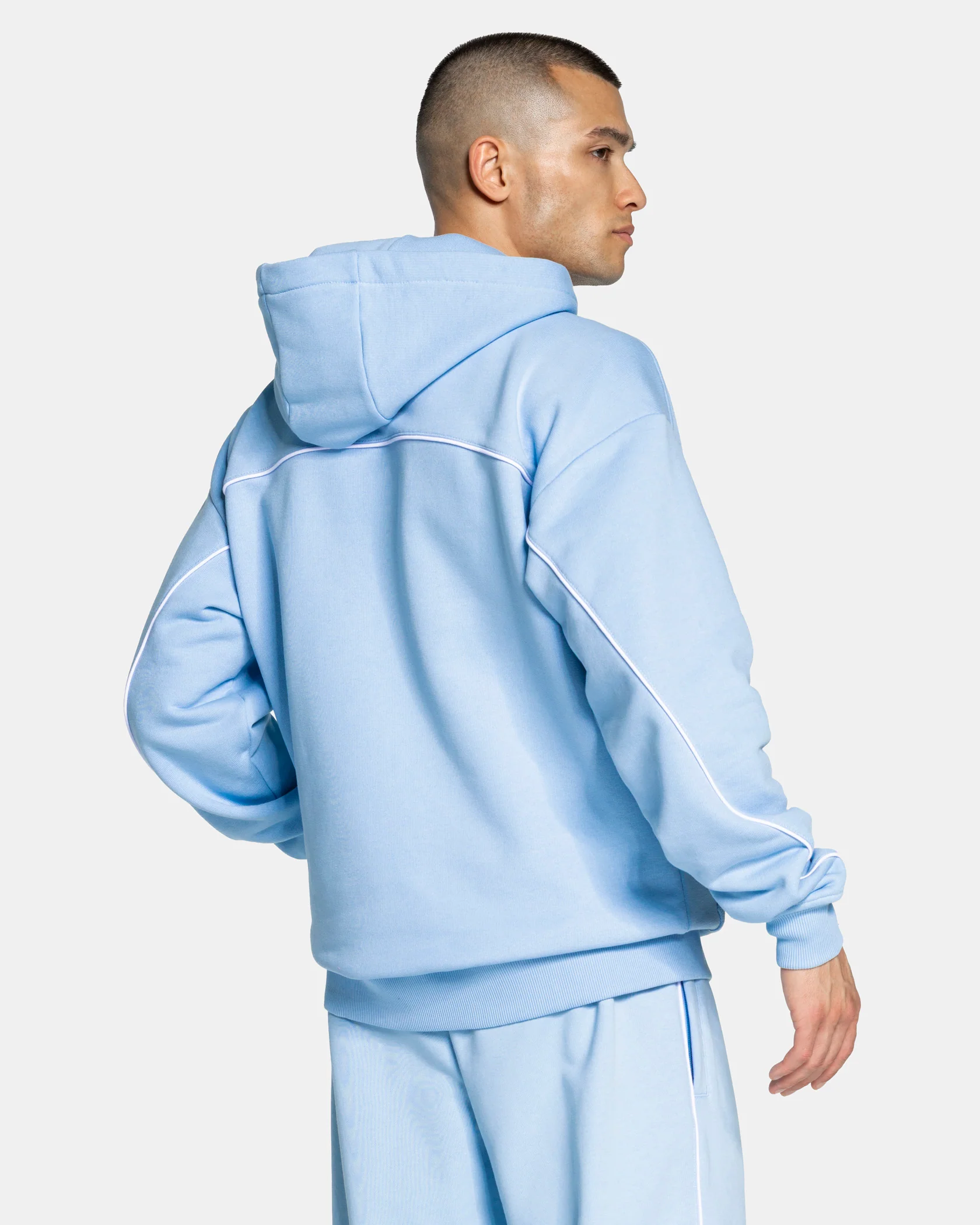 Contrastline Zip Jacke "Babyblau" - Image 2