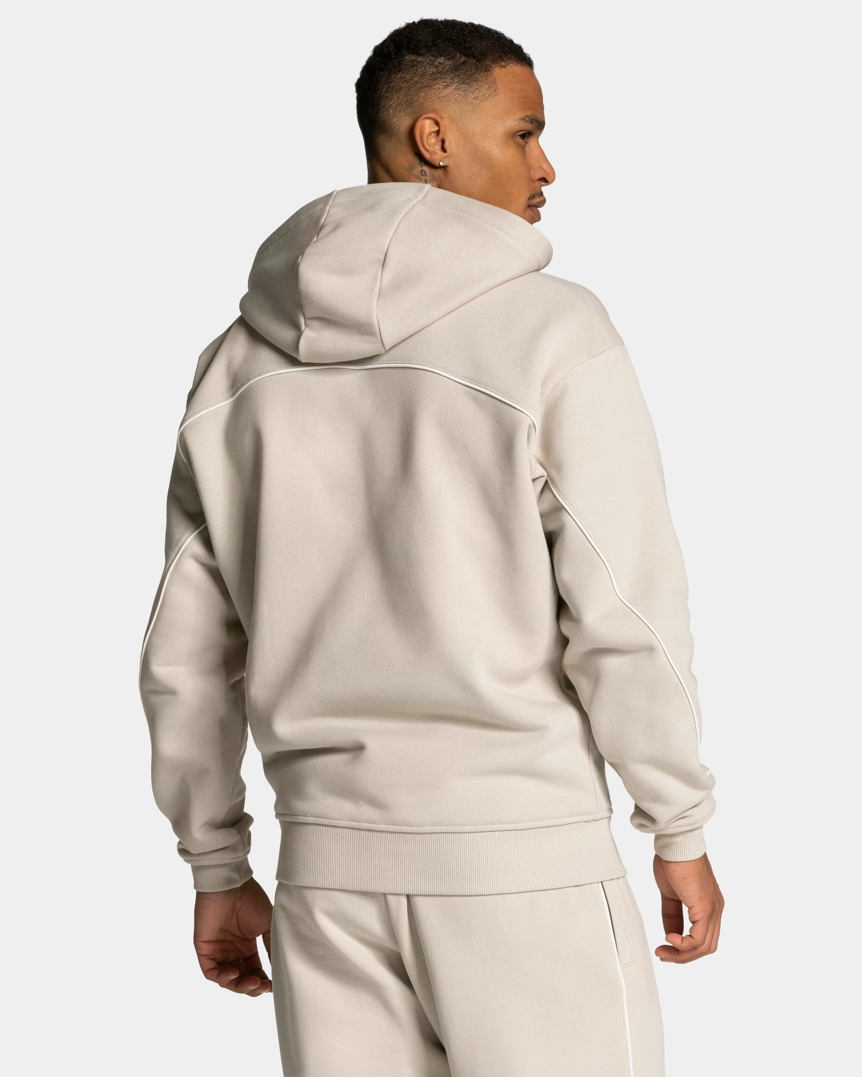 Contrastline Zip Jacke "Cream" - Image 2