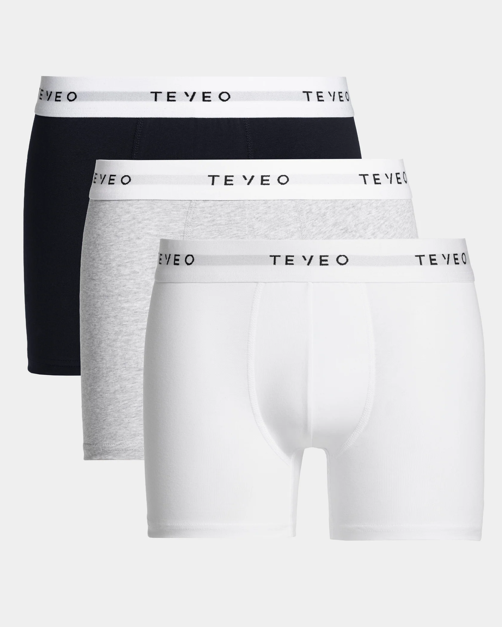 Essential Boxershorts (3er-Pack) "Grau Meliert/Midnight/Weiß"