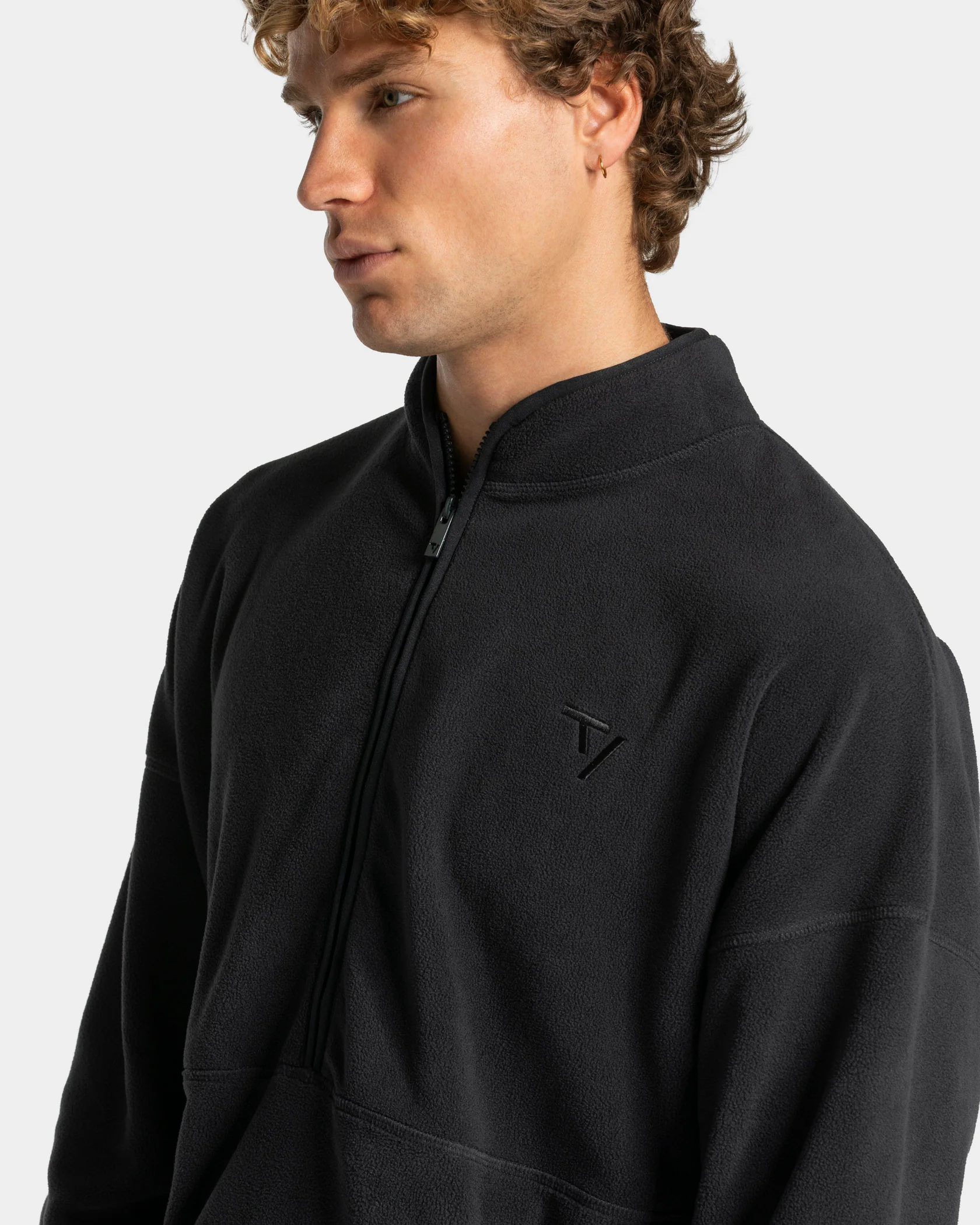 Fleece Half Zip Sweater "Anthrazit" - Image 4