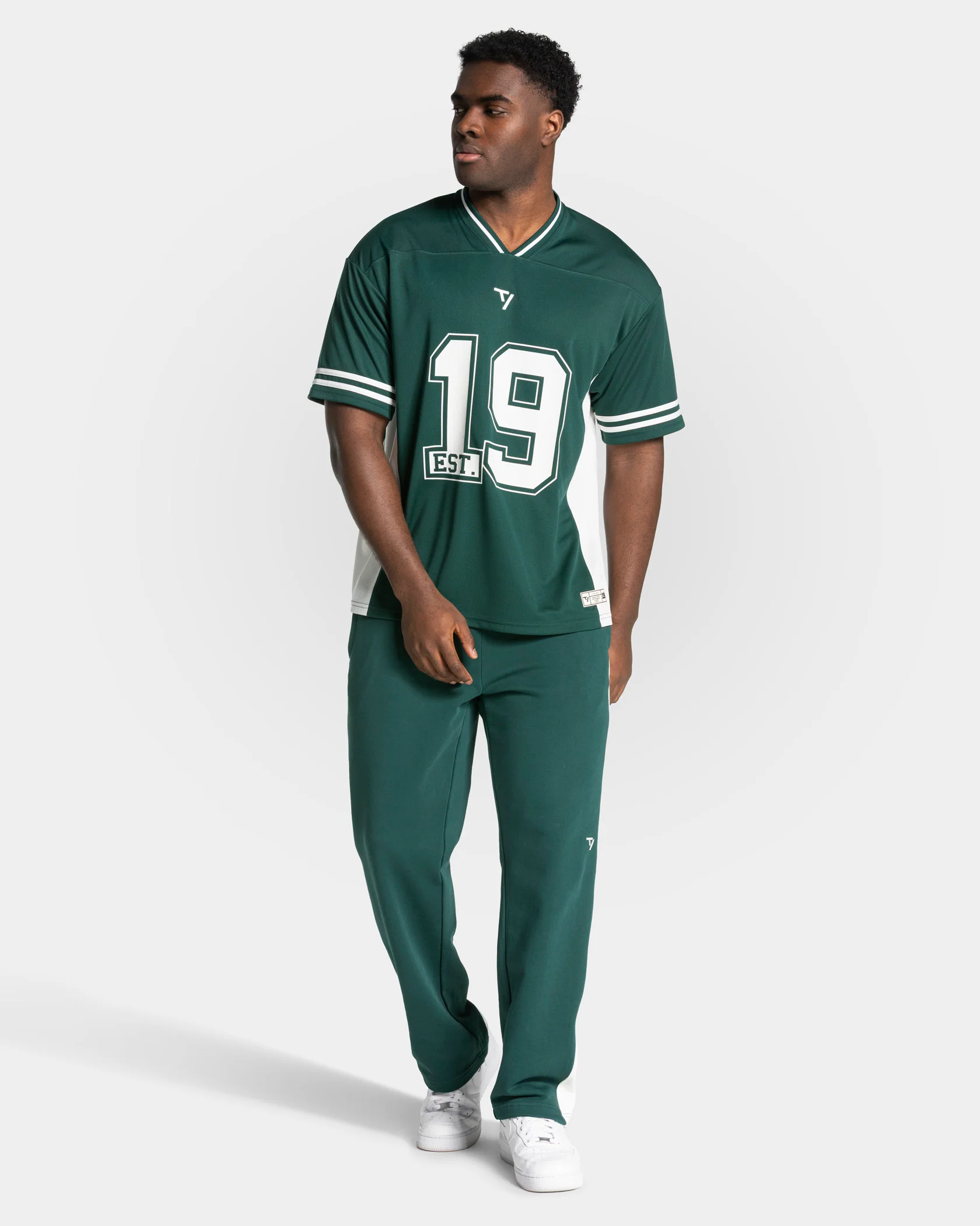 Football Straight Leg Jogger "Dunkelgrün" - Image 3