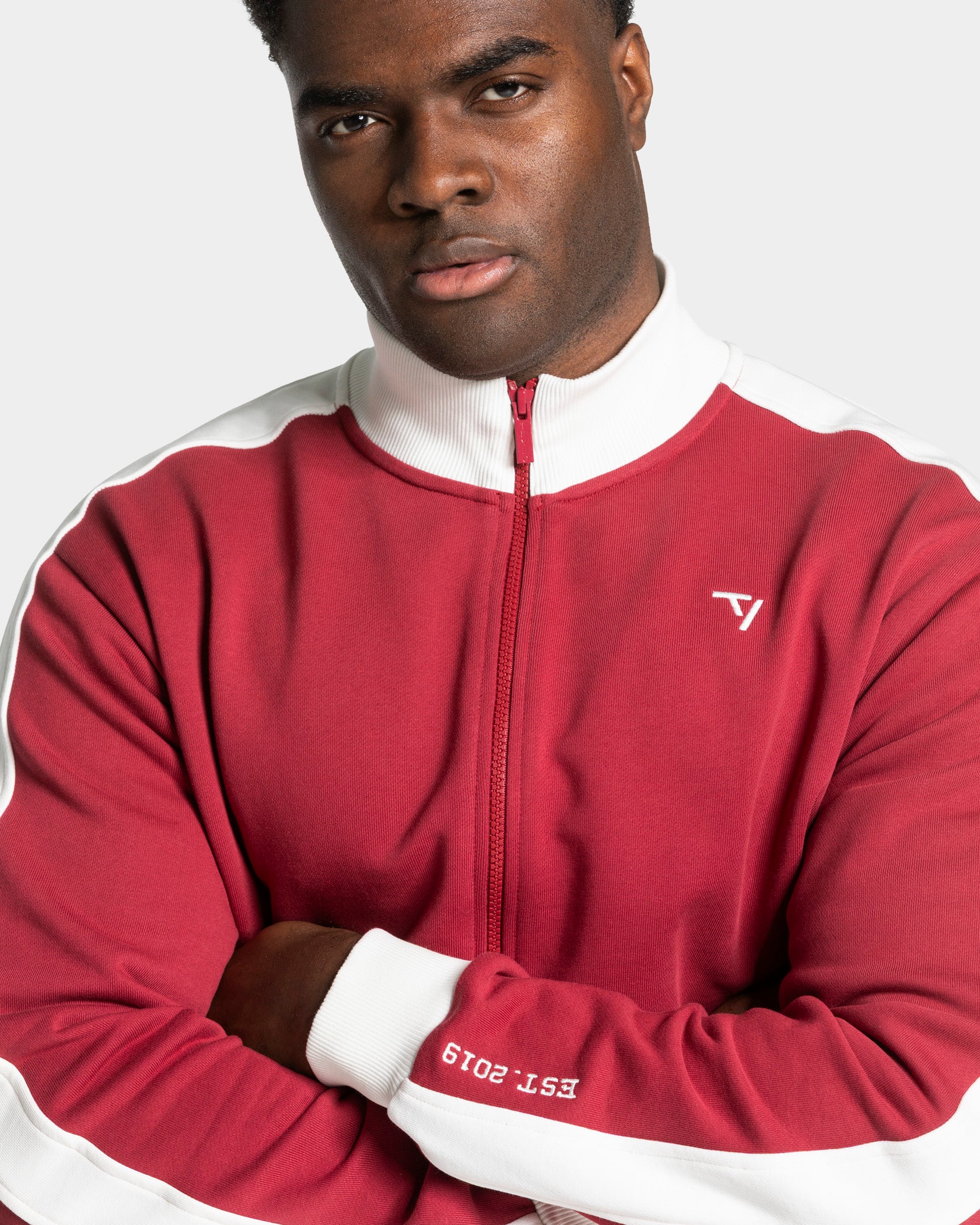 Football Zip Jacke "Cranberry" - Image 4