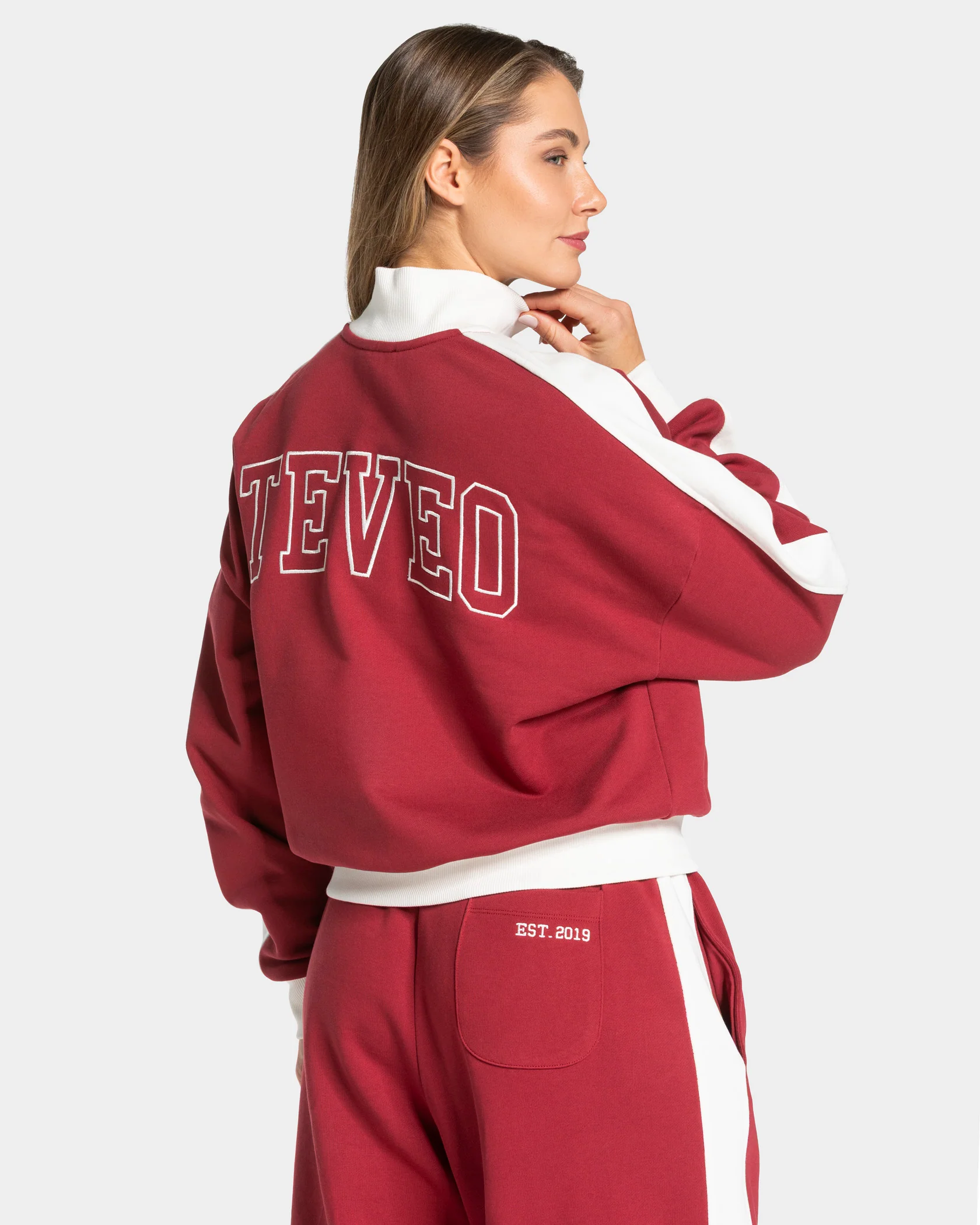 Football Zip Jacke "Cranberry" - Image 2
