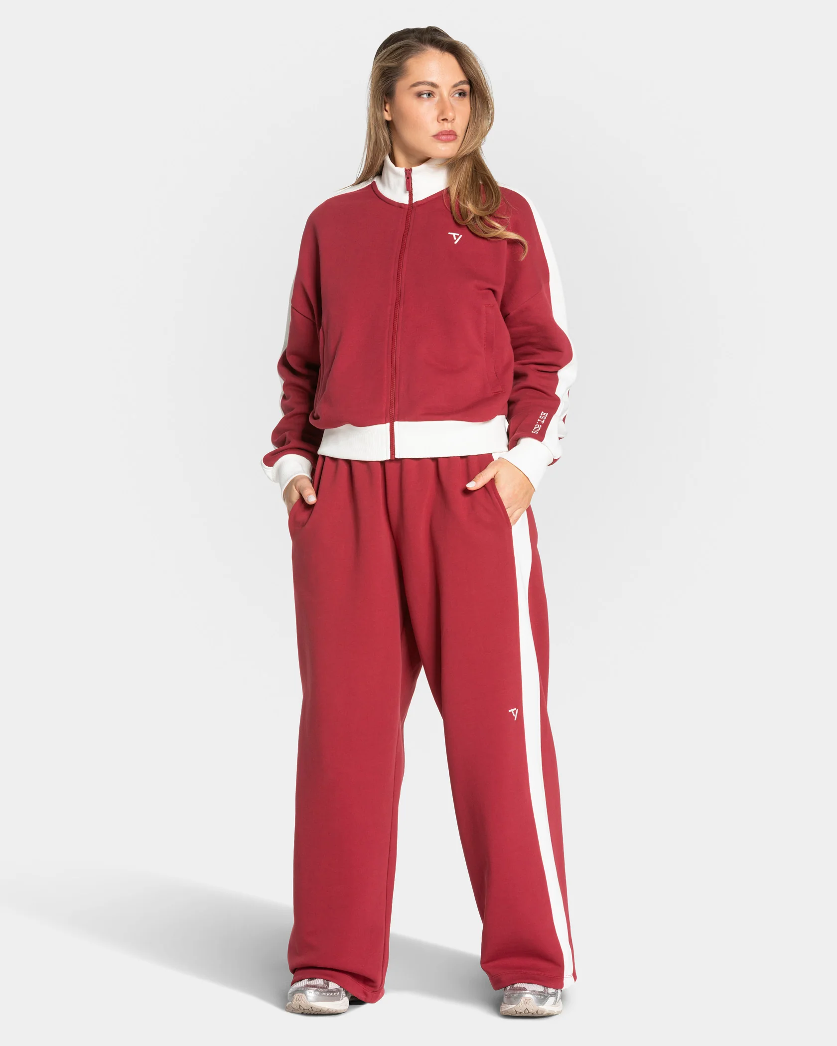 Football Zip Jacke "Cranberry" - Image 3