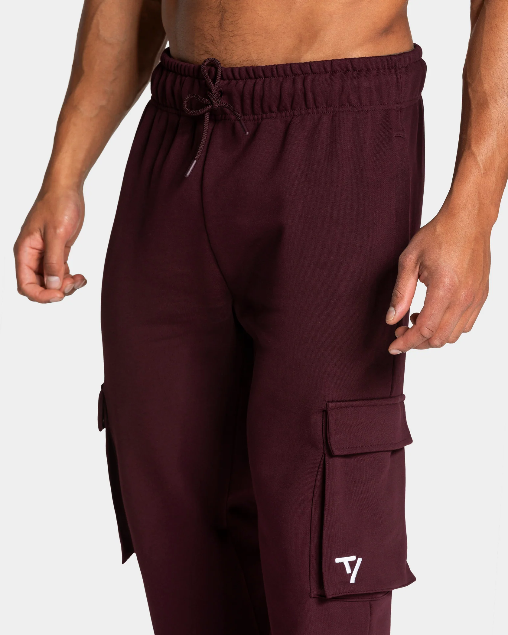 Lift Wide Leg Cargo Jogger "Merlot" - Image 4