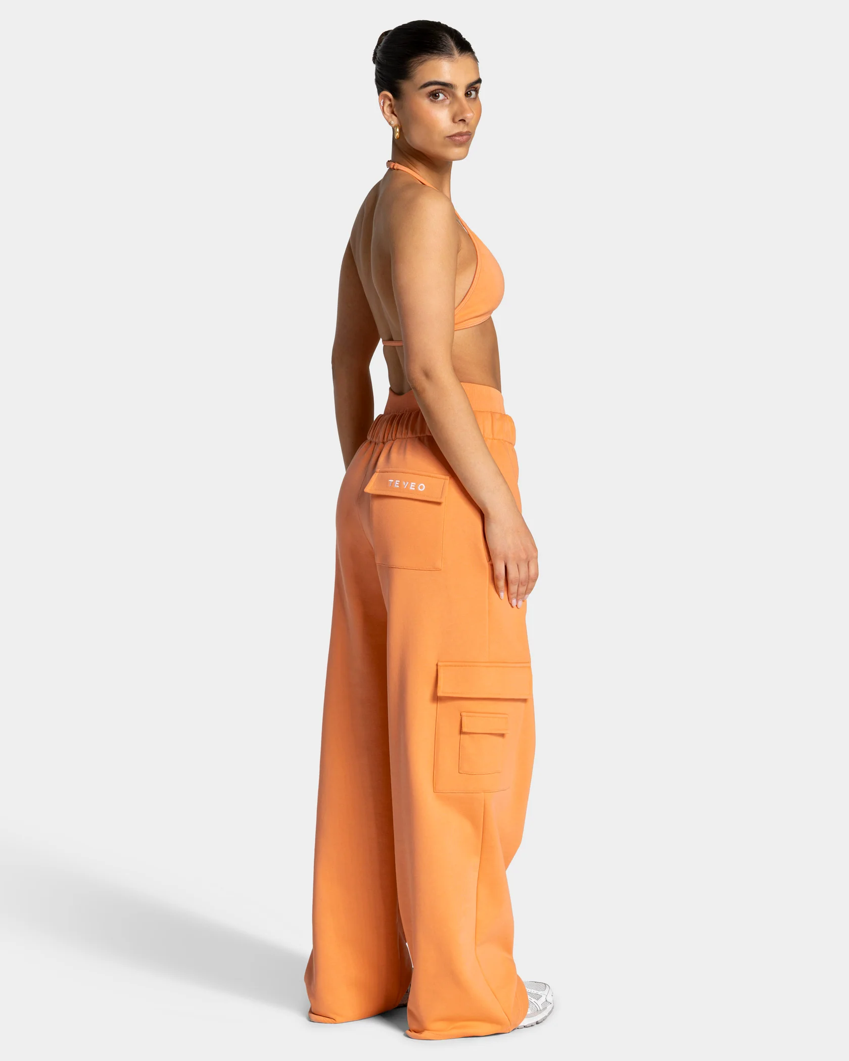 Lift Wide Leg Cargo Jogger "Apricot" - Image 5