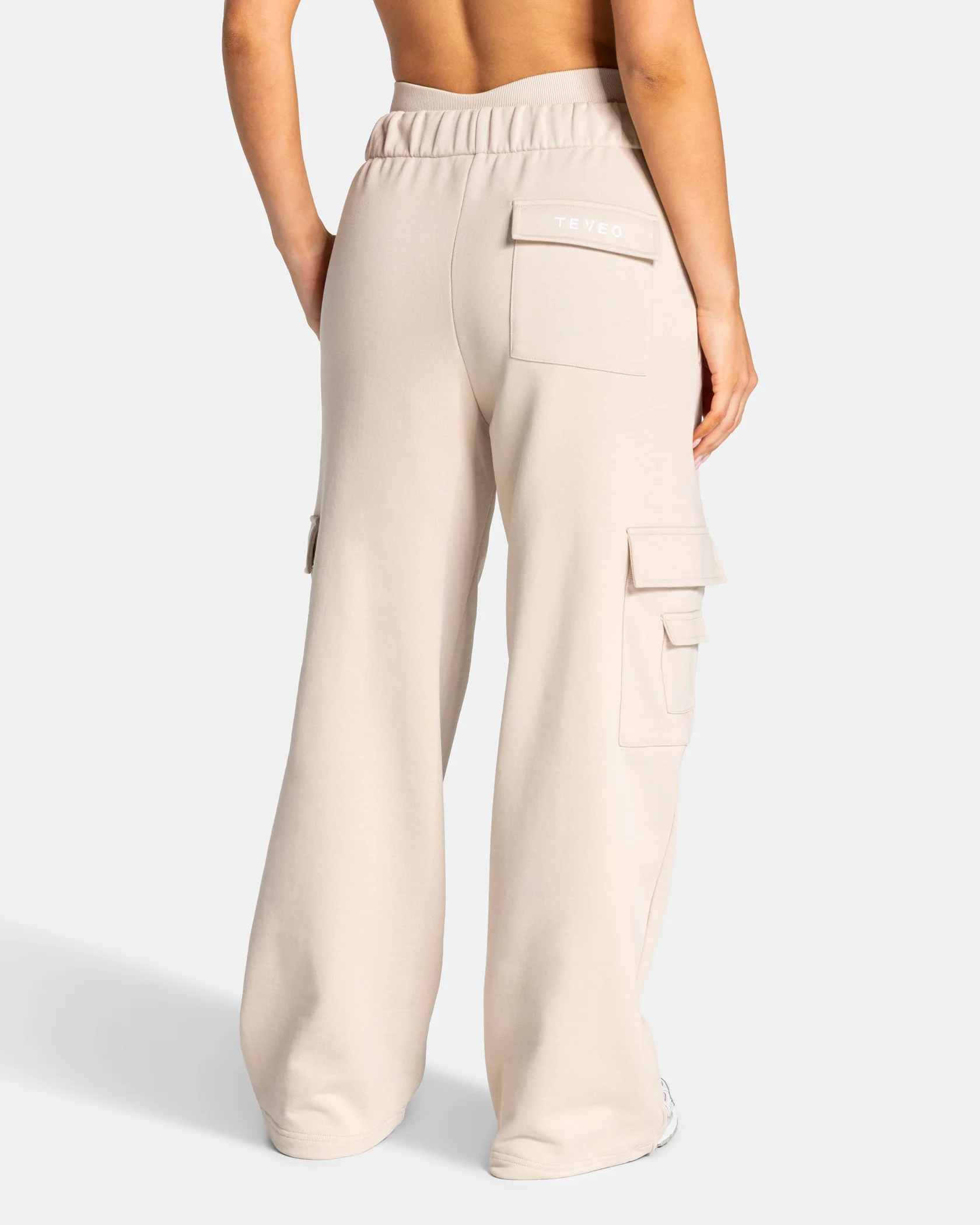 Lift Wide Leg Cargo Jogger "Cream" - Image 2