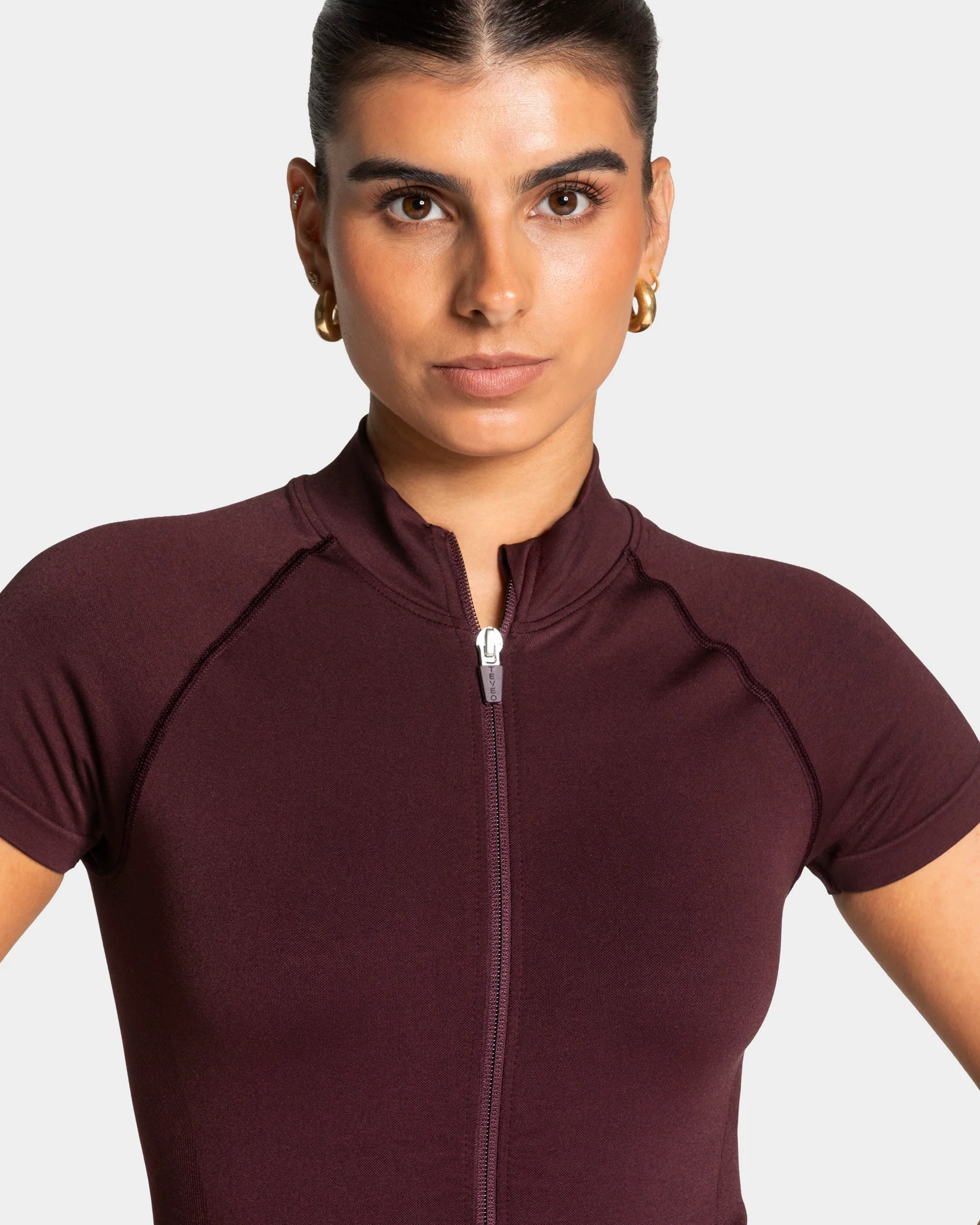 Lift Zip Shortsleeve "Merlot" - Image 4