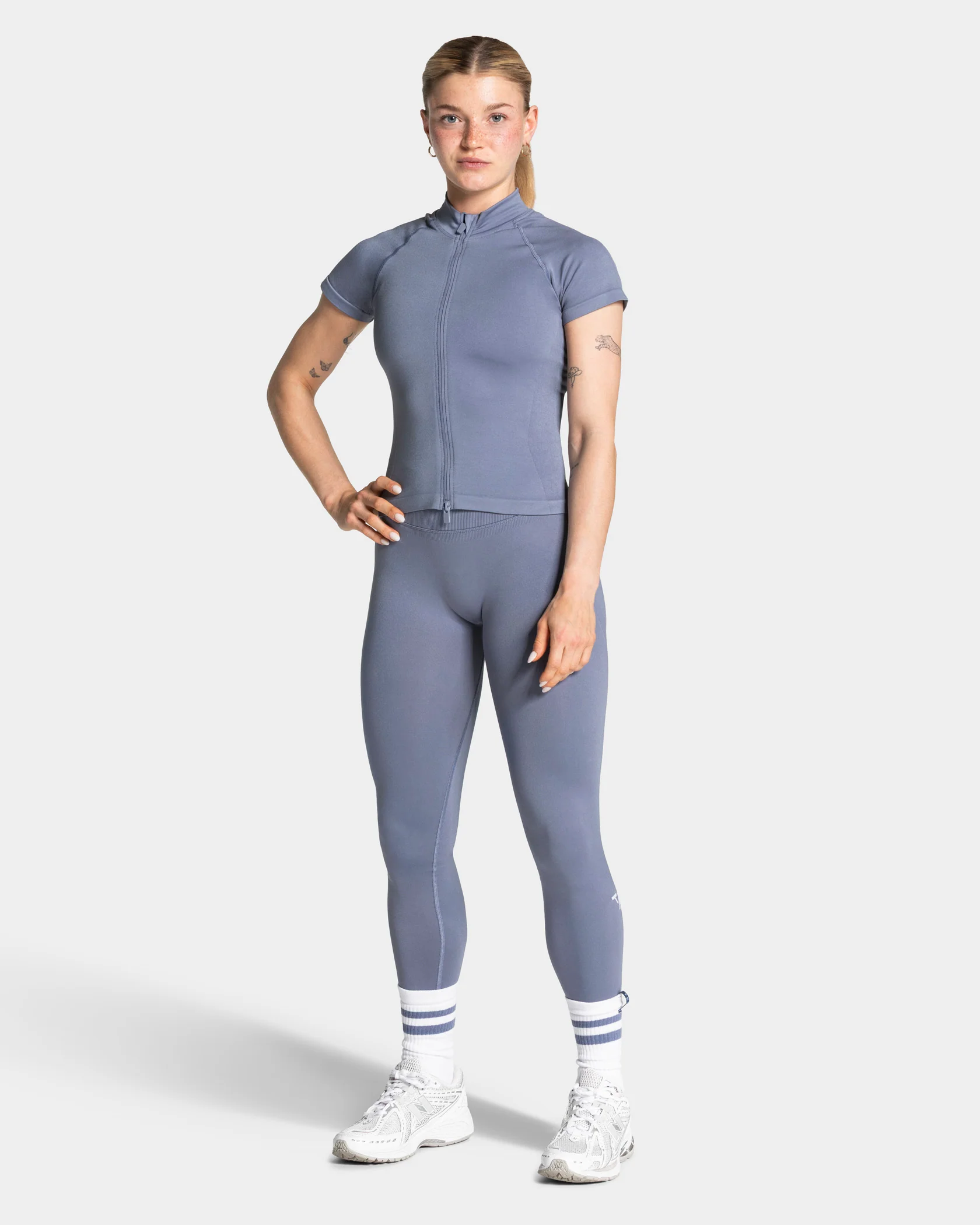 Lift Zip Shortsleeve "Stahlblau" - Image 3