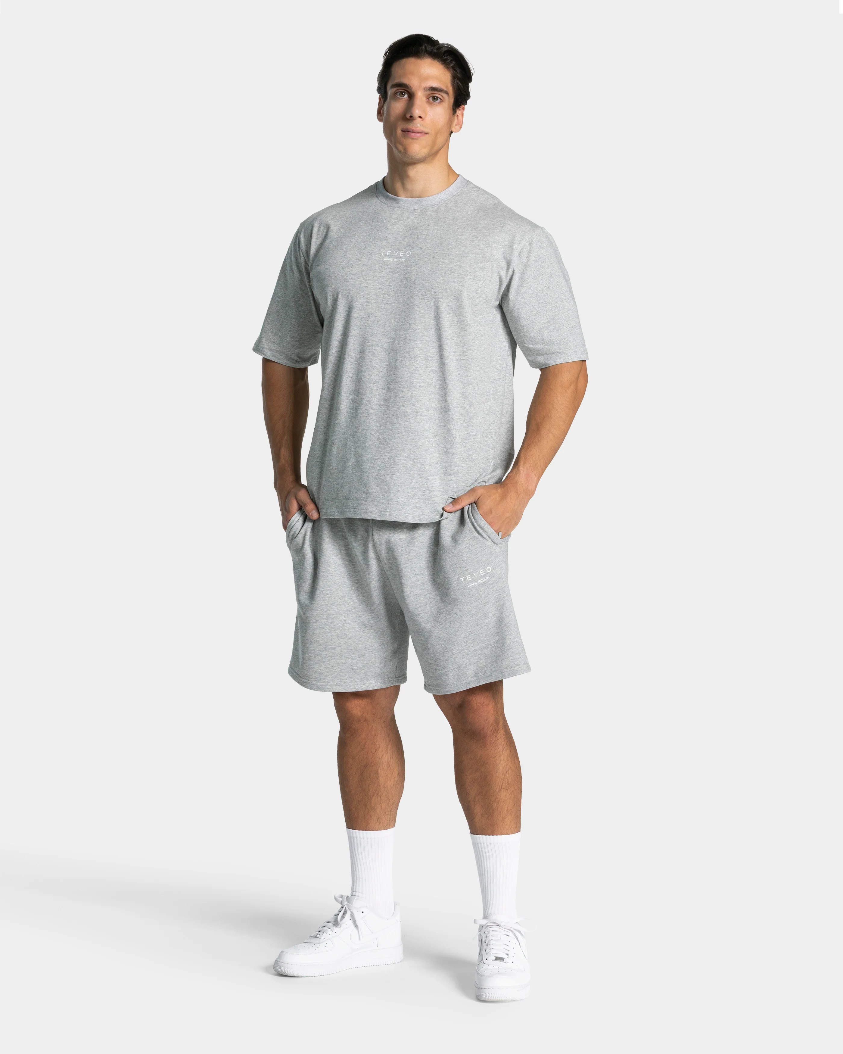 Lifting Journey Oversized T-Shirt "Hellgrau Meliert" - Image 3