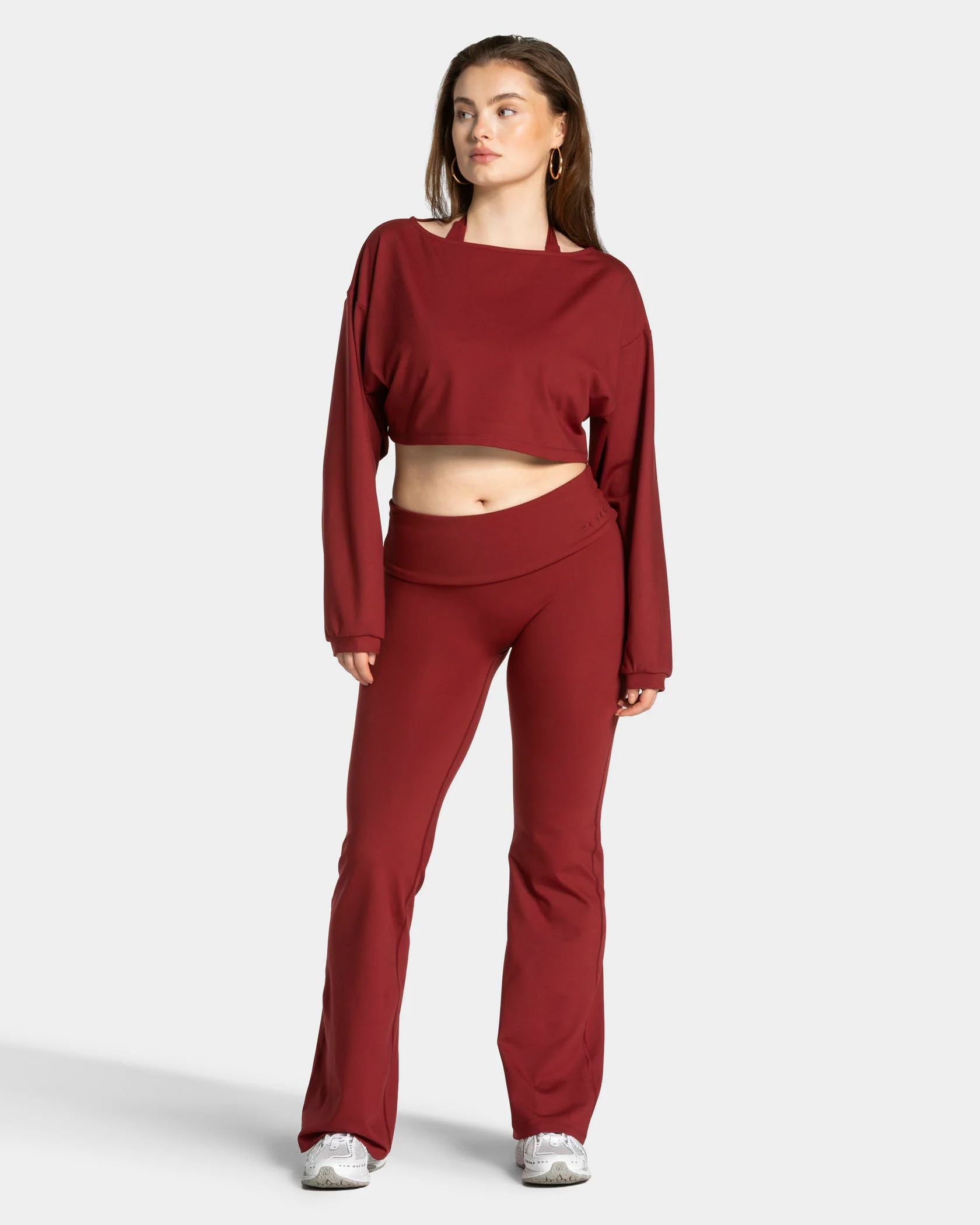 Mellow Cropped Longsleeve "Weinrot" - Image 3