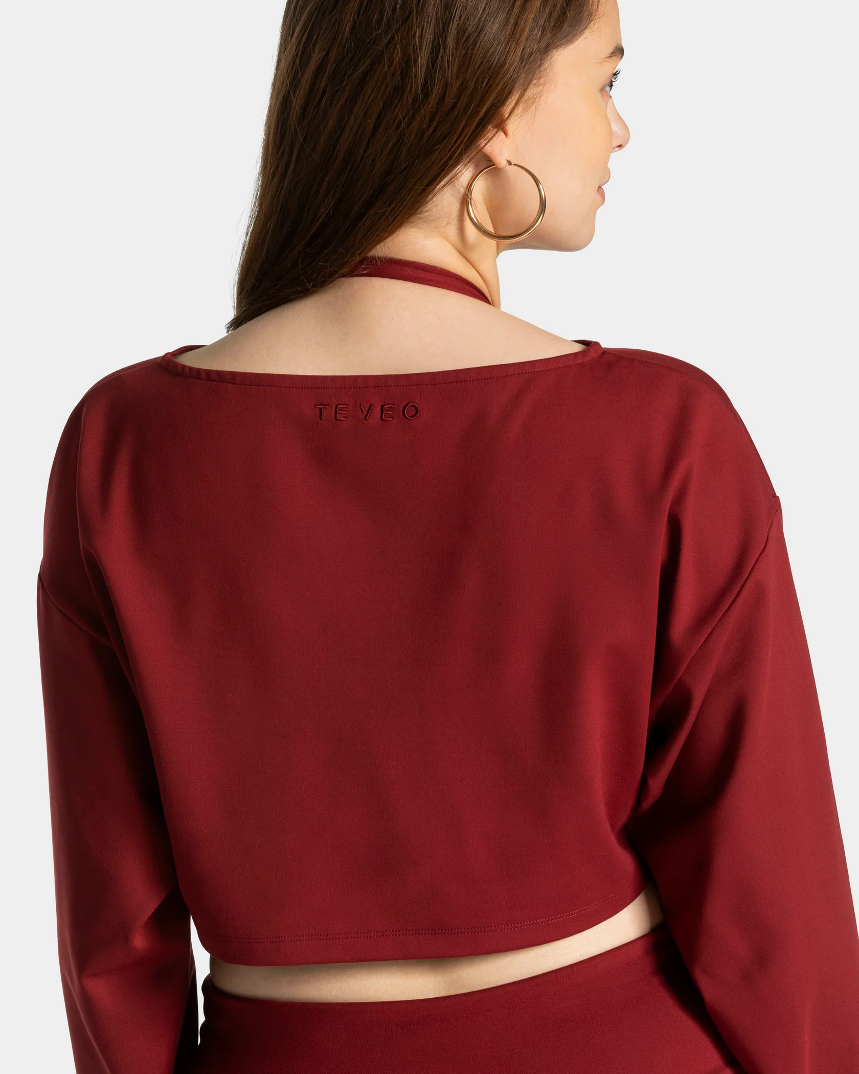 Mellow Cropped Longsleeve "Weinrot" - Image 4
