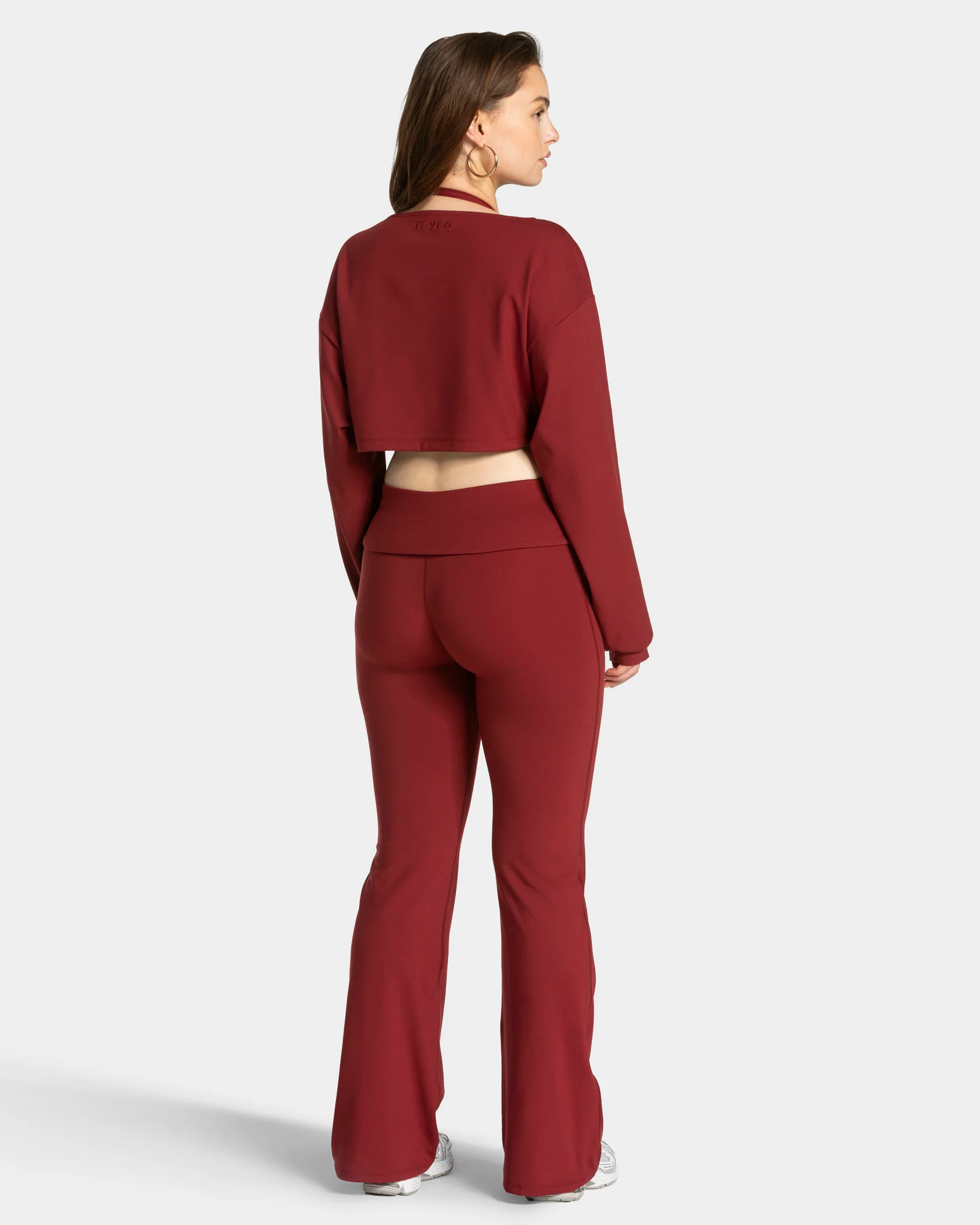 Mellow Cropped Longsleeve "Weinrot" - Image 5