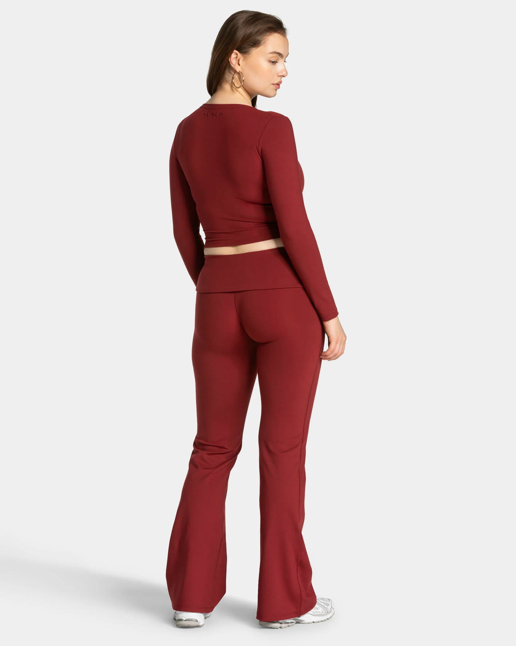 Mellow Gathered Longsleeve "Weinrot" - Image 5