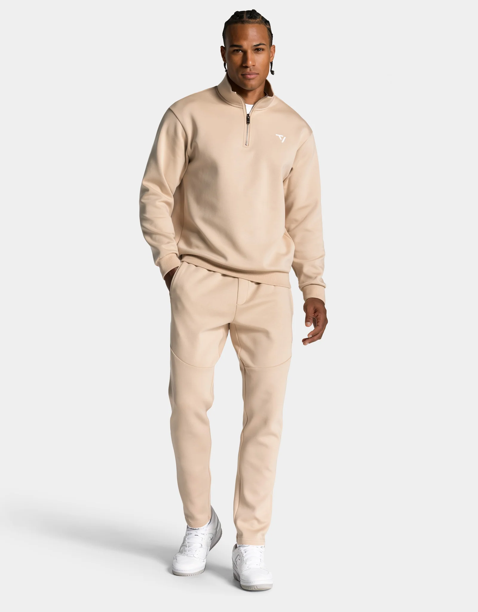 Prime Half Zip Sweater "Beige" - Image 2