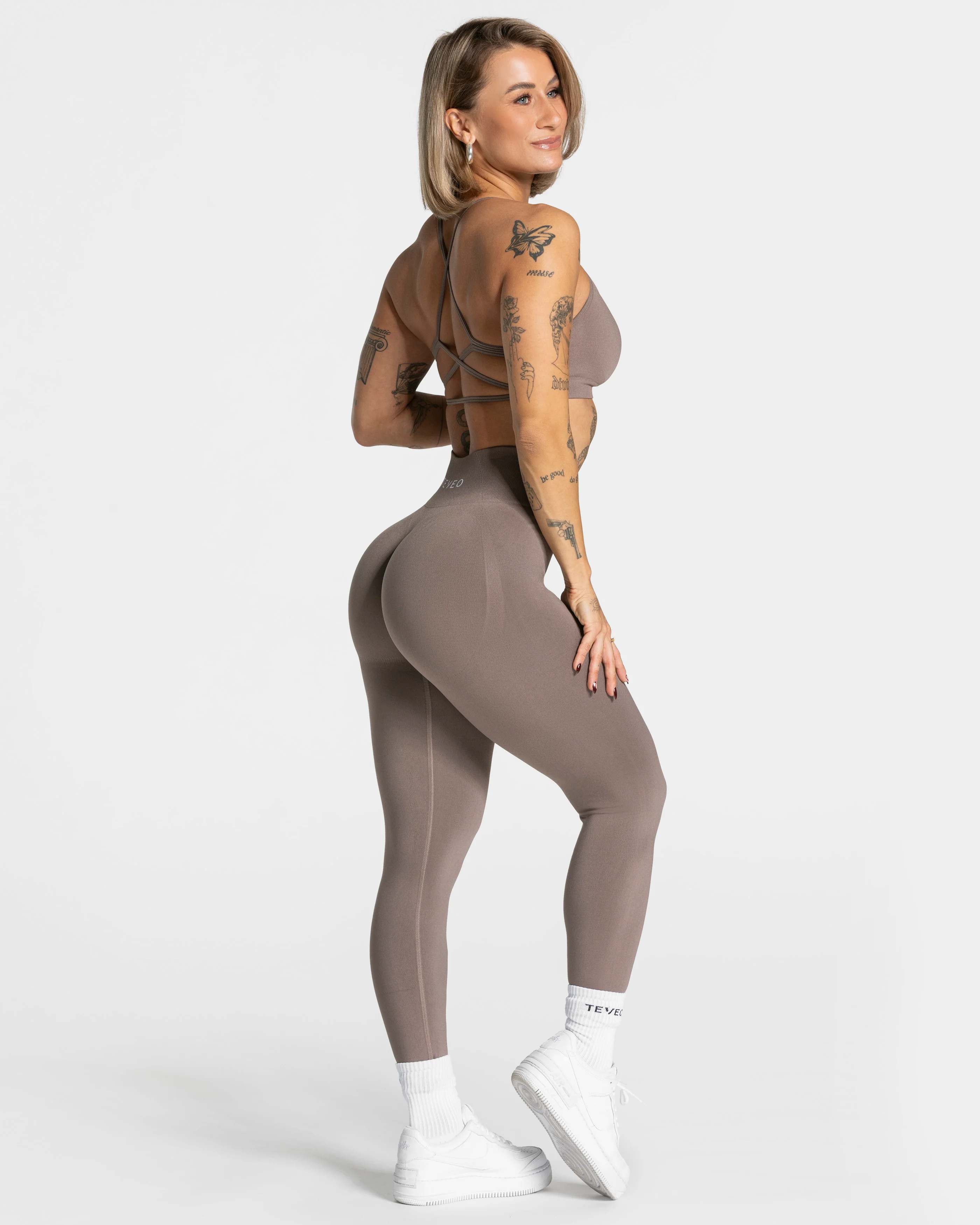 Pure Covert Scrunch Leggings "Mokka" - Image 3