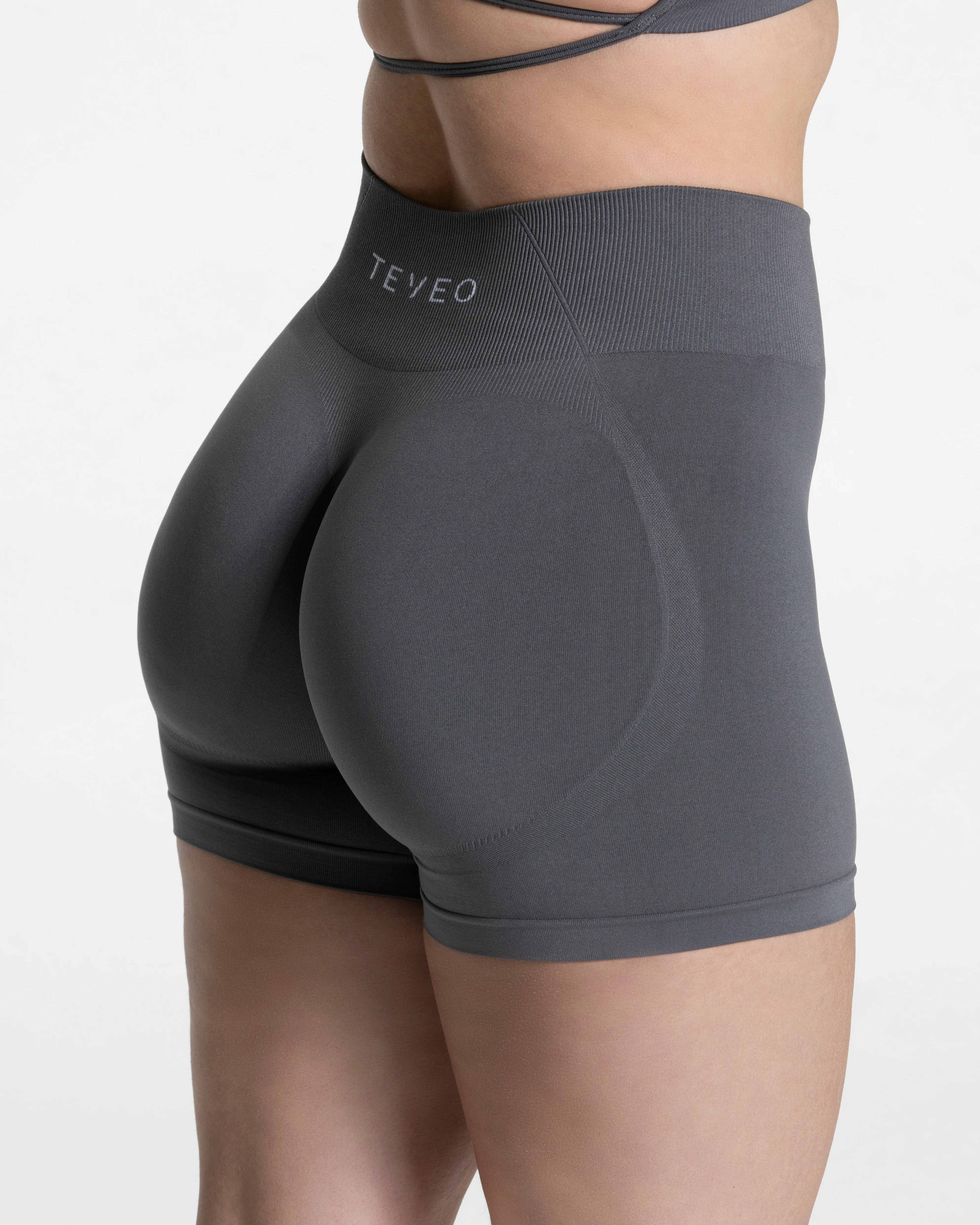 Pure Covert Scrunch Shorts  "Graphit" - Image 4