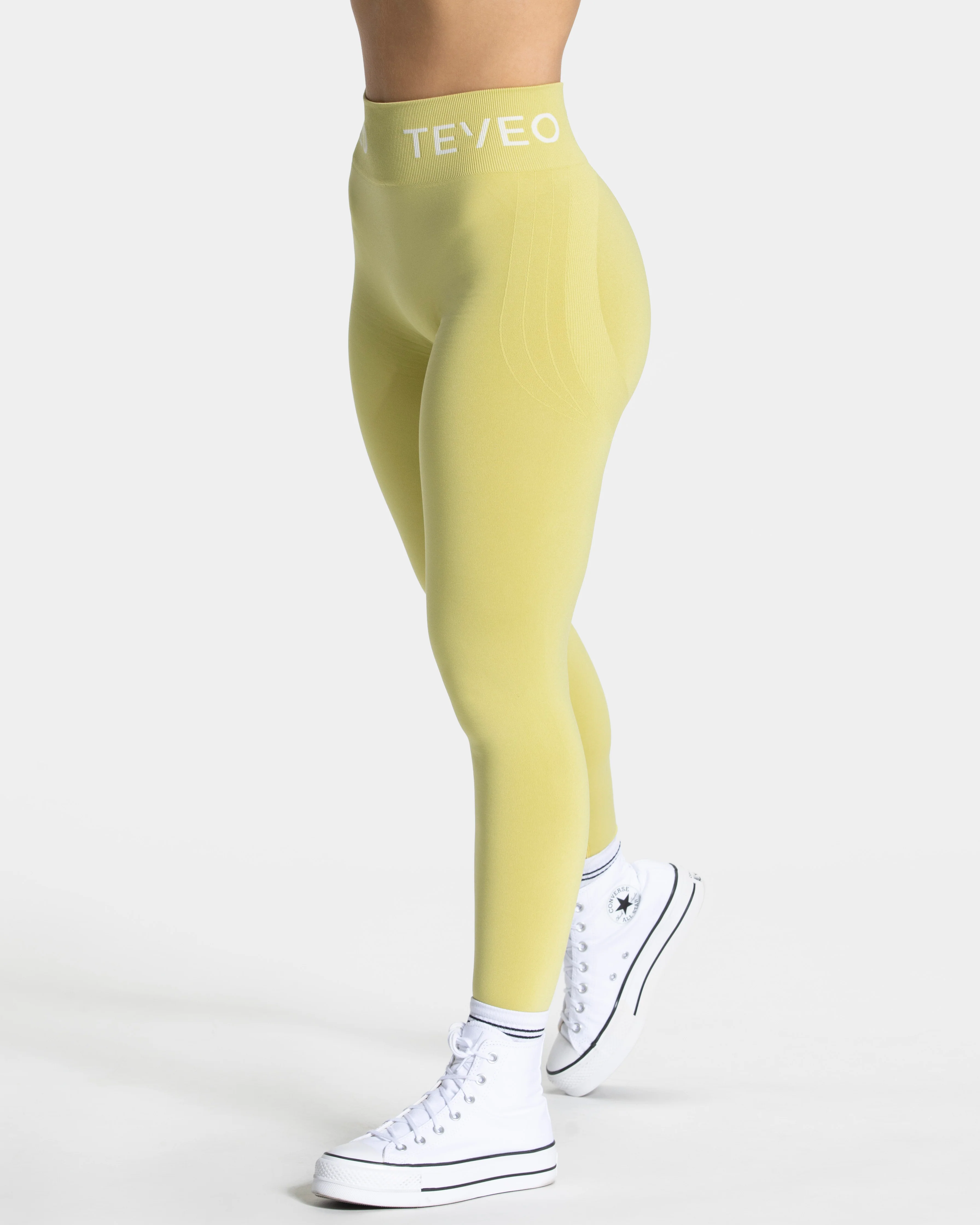 Signature Scrunch Leggings "Lime" - Image 2