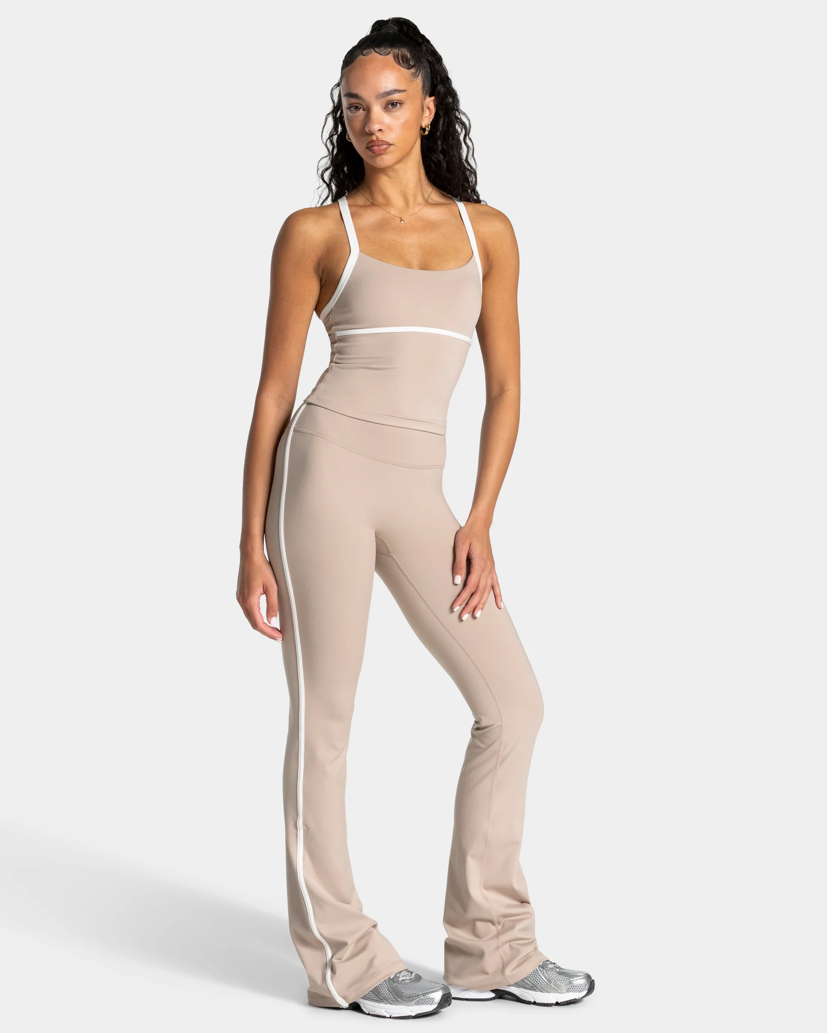 Soft Flared Leggings Regular "Cappuccino" - Image 3