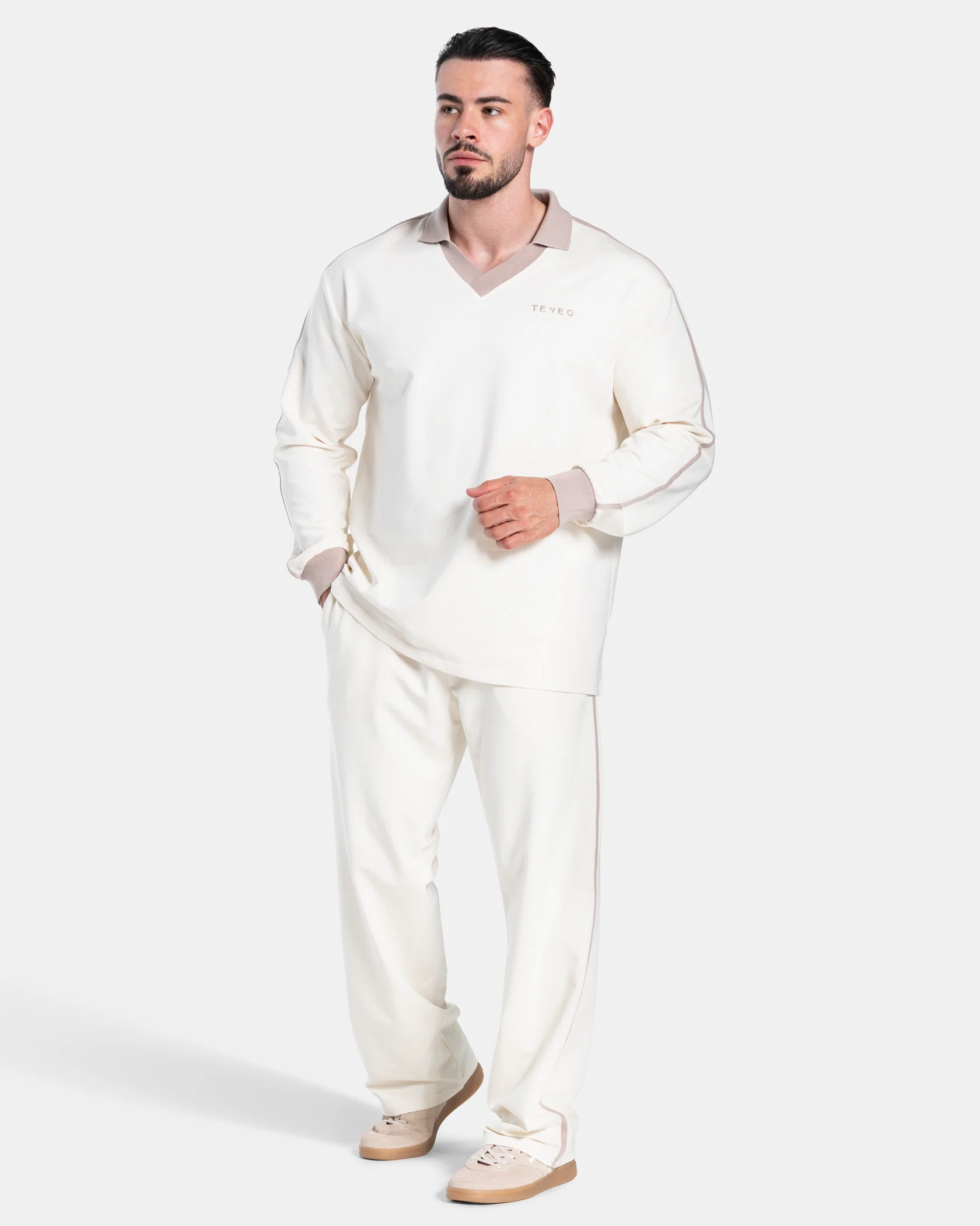 Soft Polo Longsleeve "Off White" - Image 3