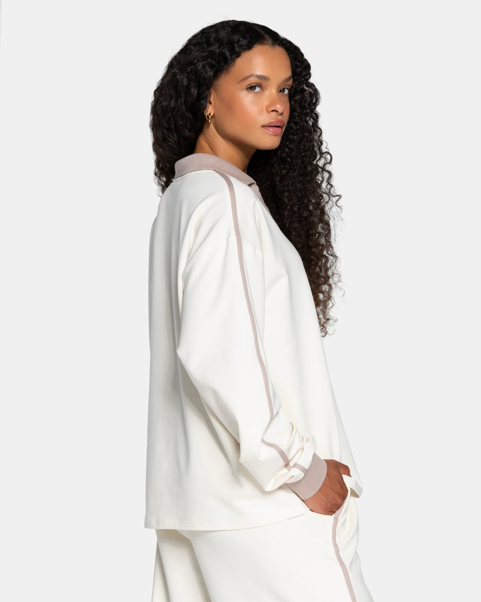 Soft Polo Longsleeve "Off White" - Image 2