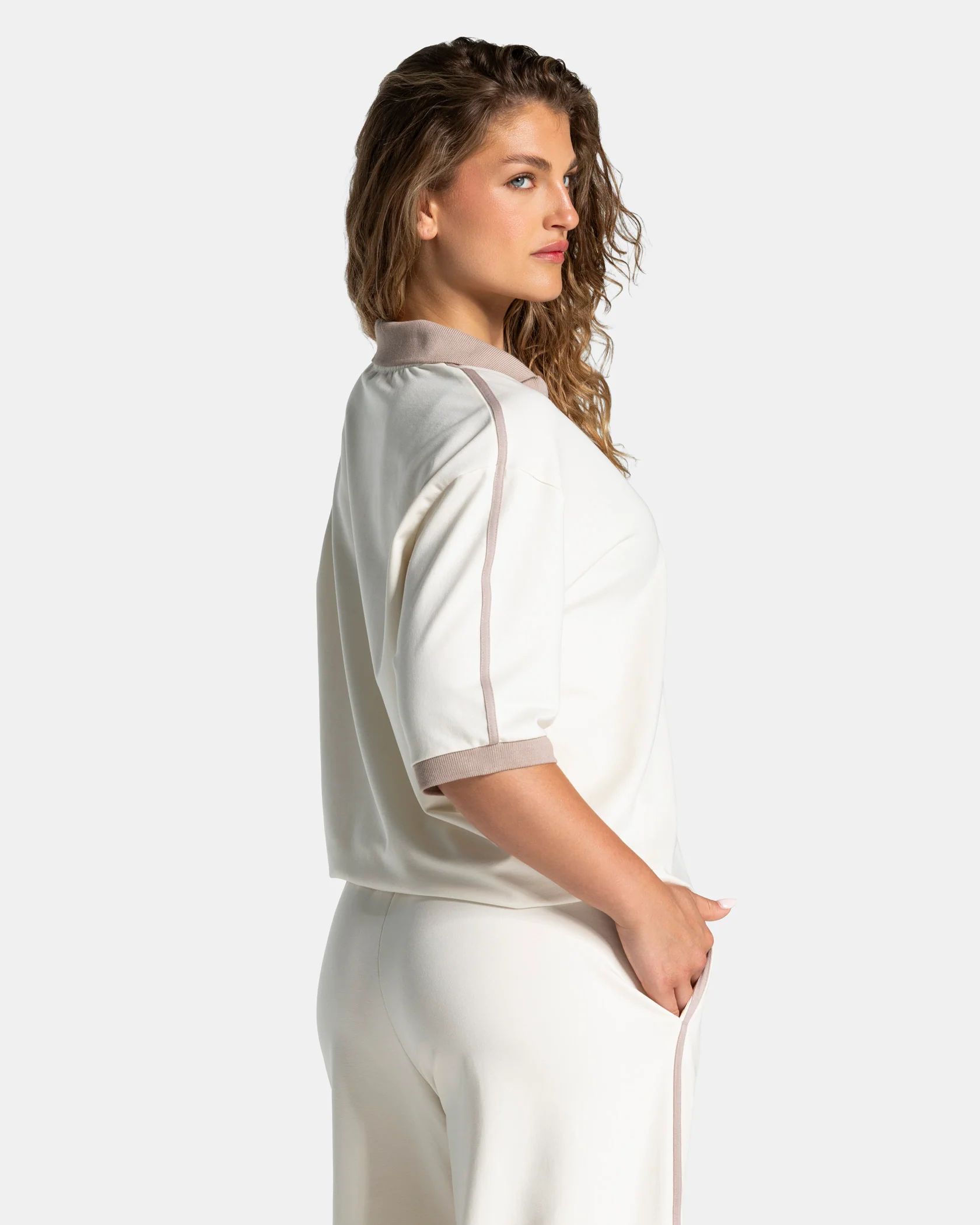 Soft Polo T-Shirt "Off White" - Image 2