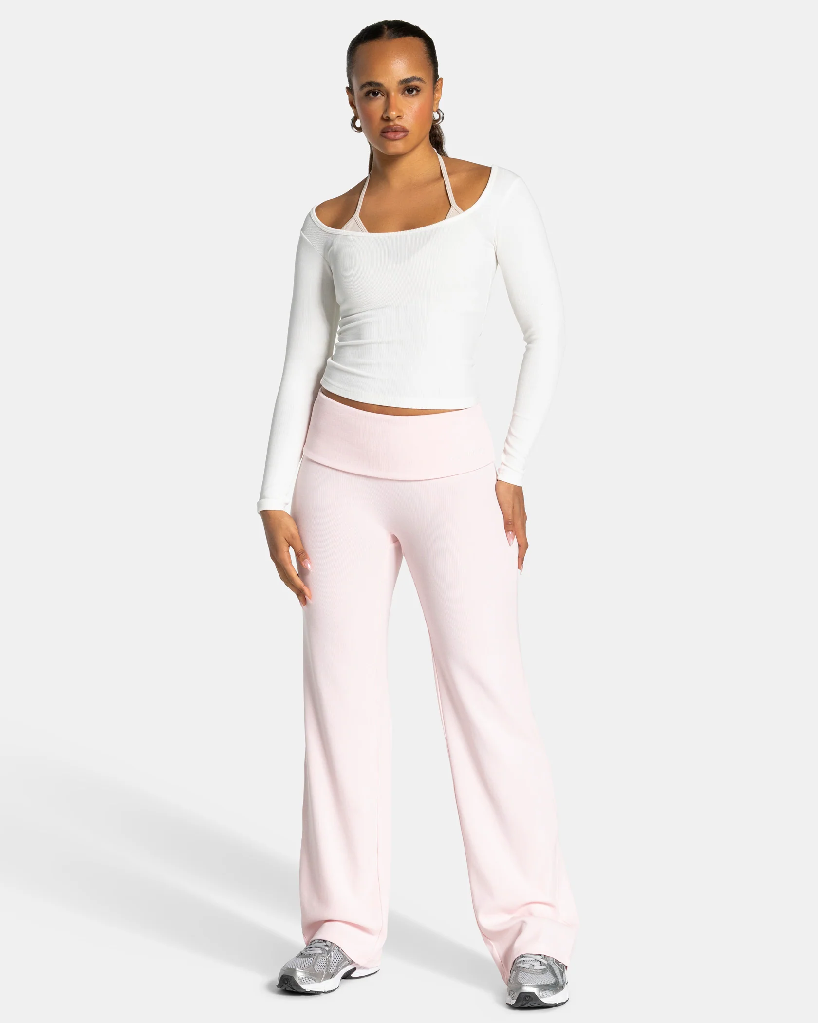 Soft Ribbed Foldover Straight Leg Pants Tall ''Blossom'' - Image 4