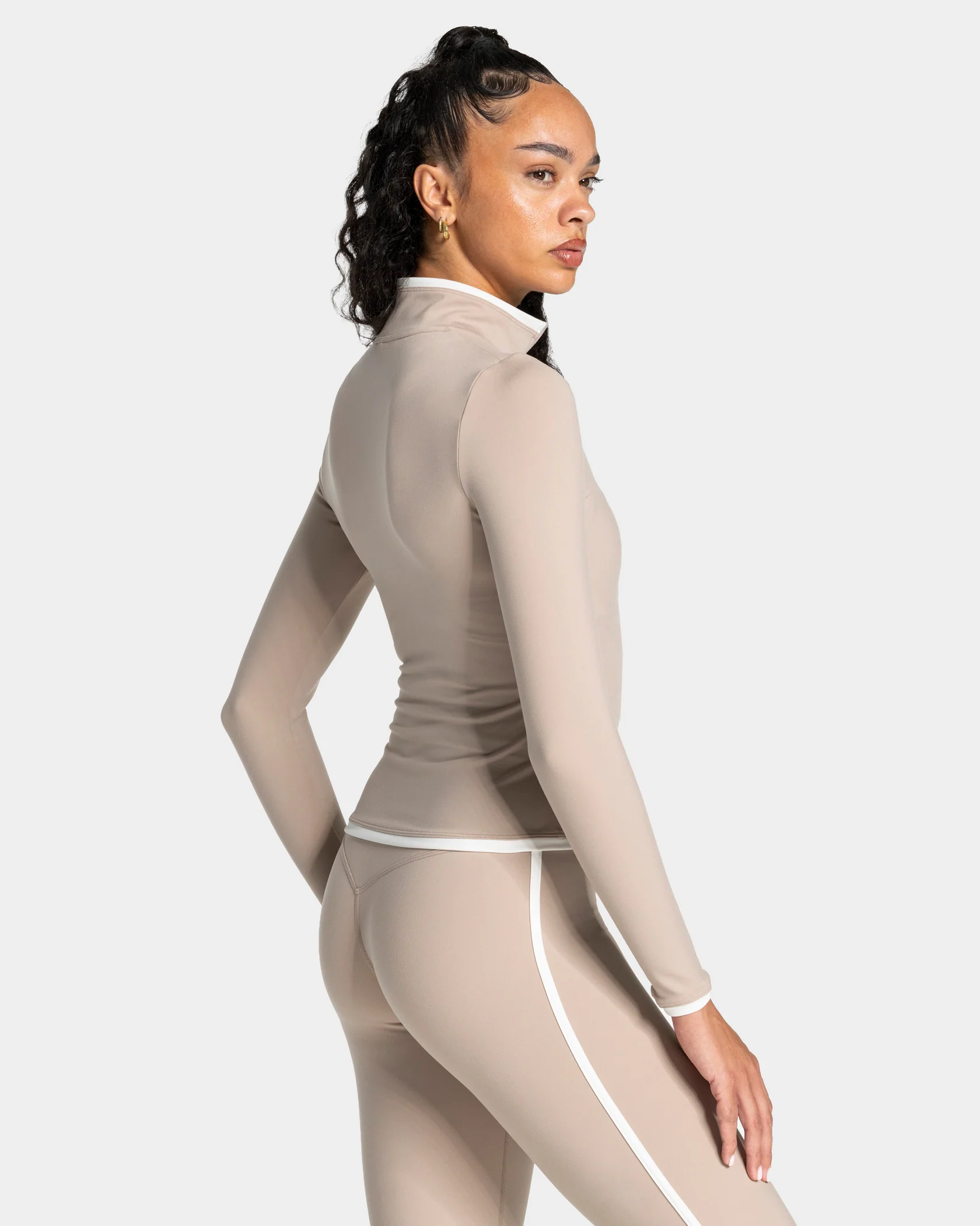 Soft Shaping Zip Jacke "Cappuccino" - Image 2